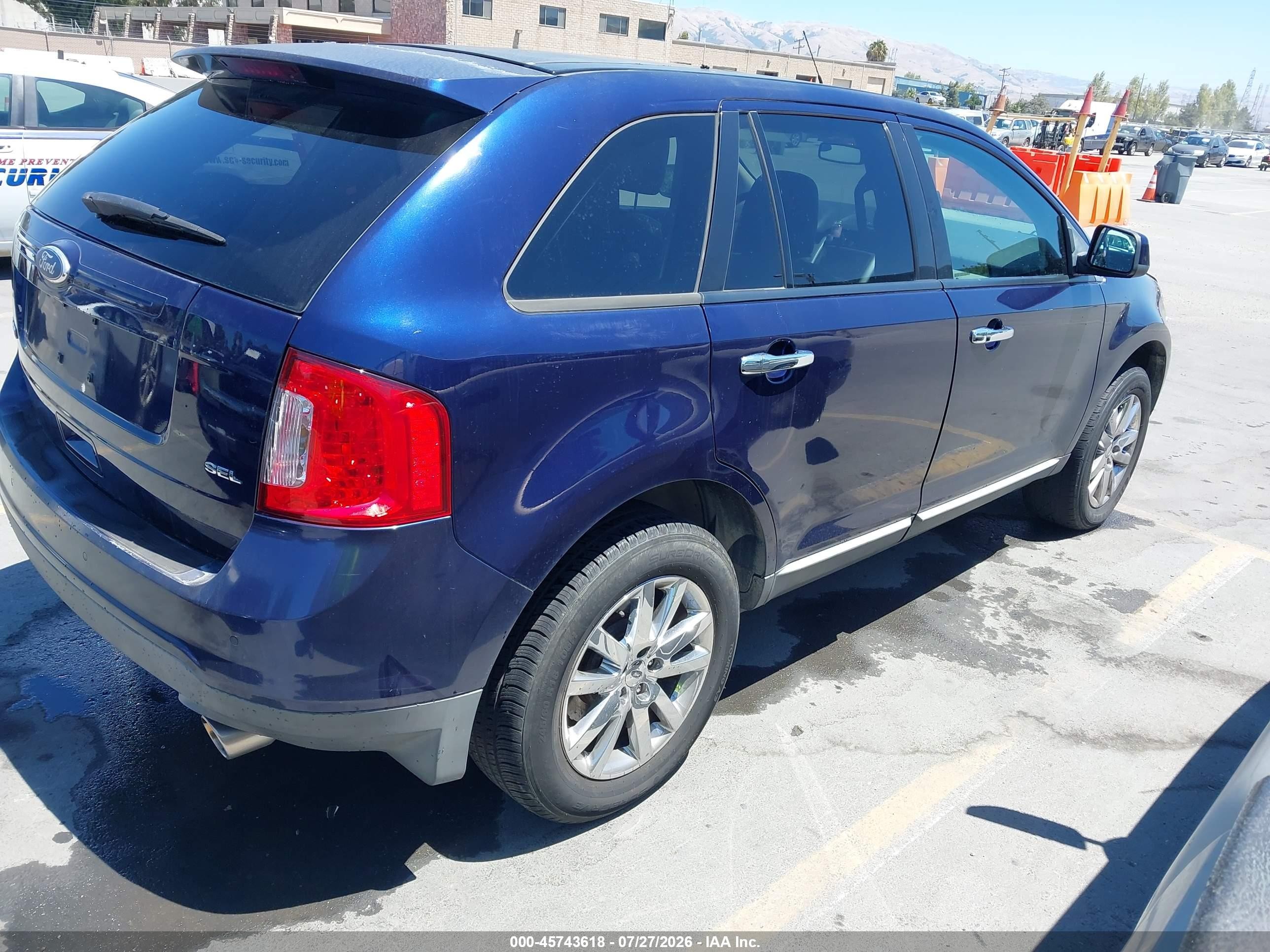 2011 Ford Edge Sel Blue vin: 2FMDK3JC3BBA27664