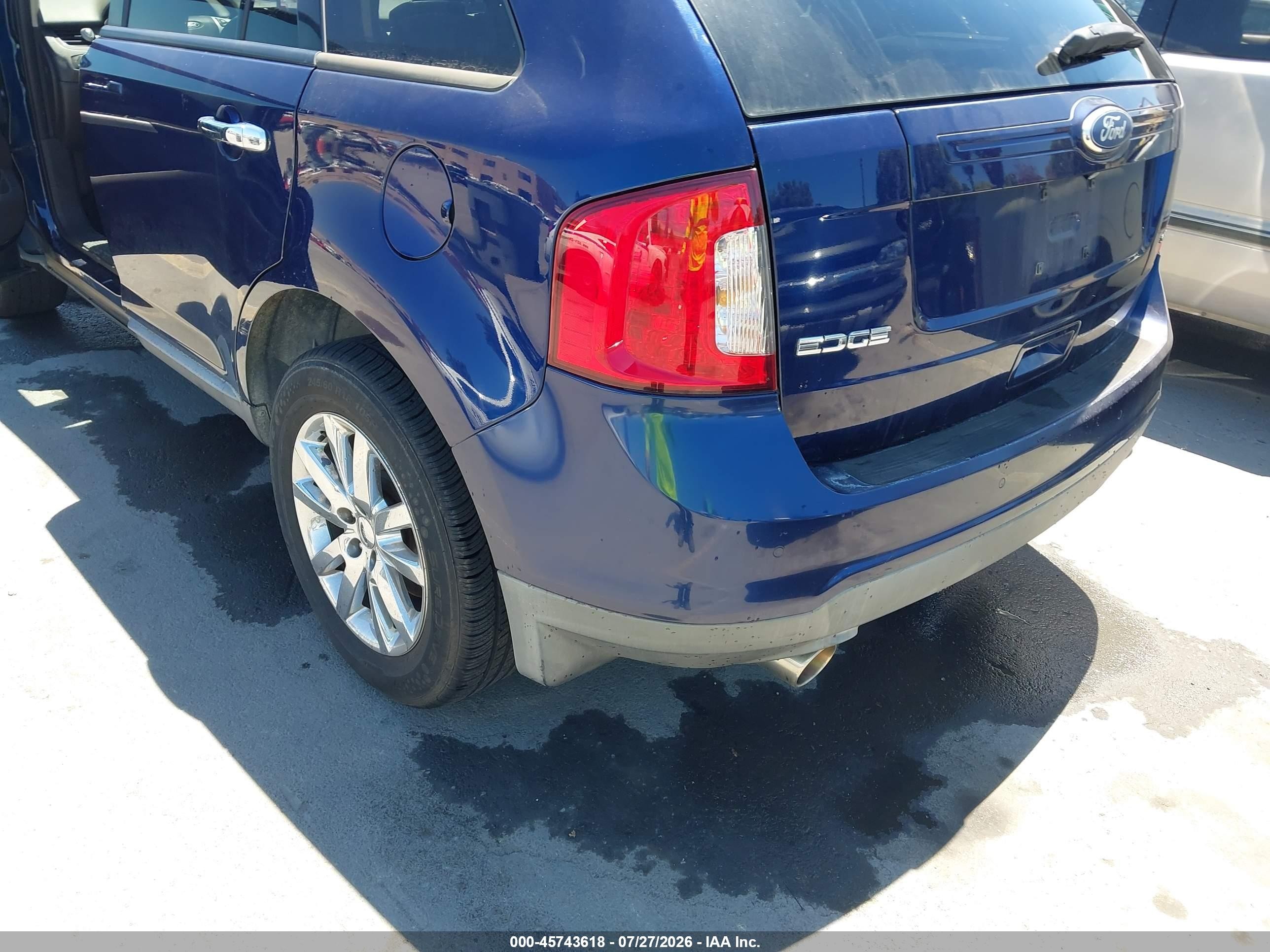 2011 Ford Edge Sel Blue vin: 2FMDK3JC3BBA27664