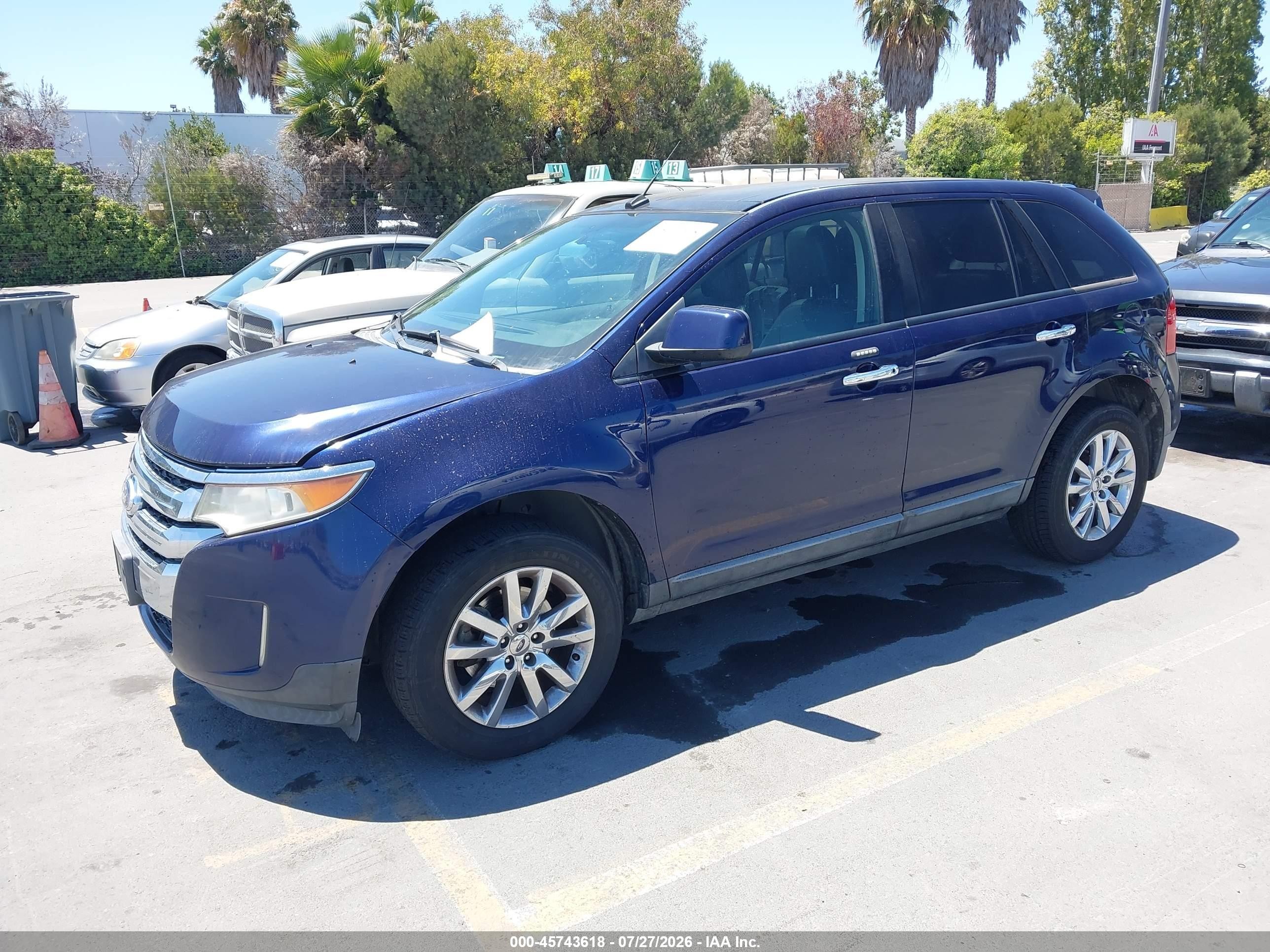 2011 Ford Edge Sel Blue vin: 2FMDK3JC3BBA27664