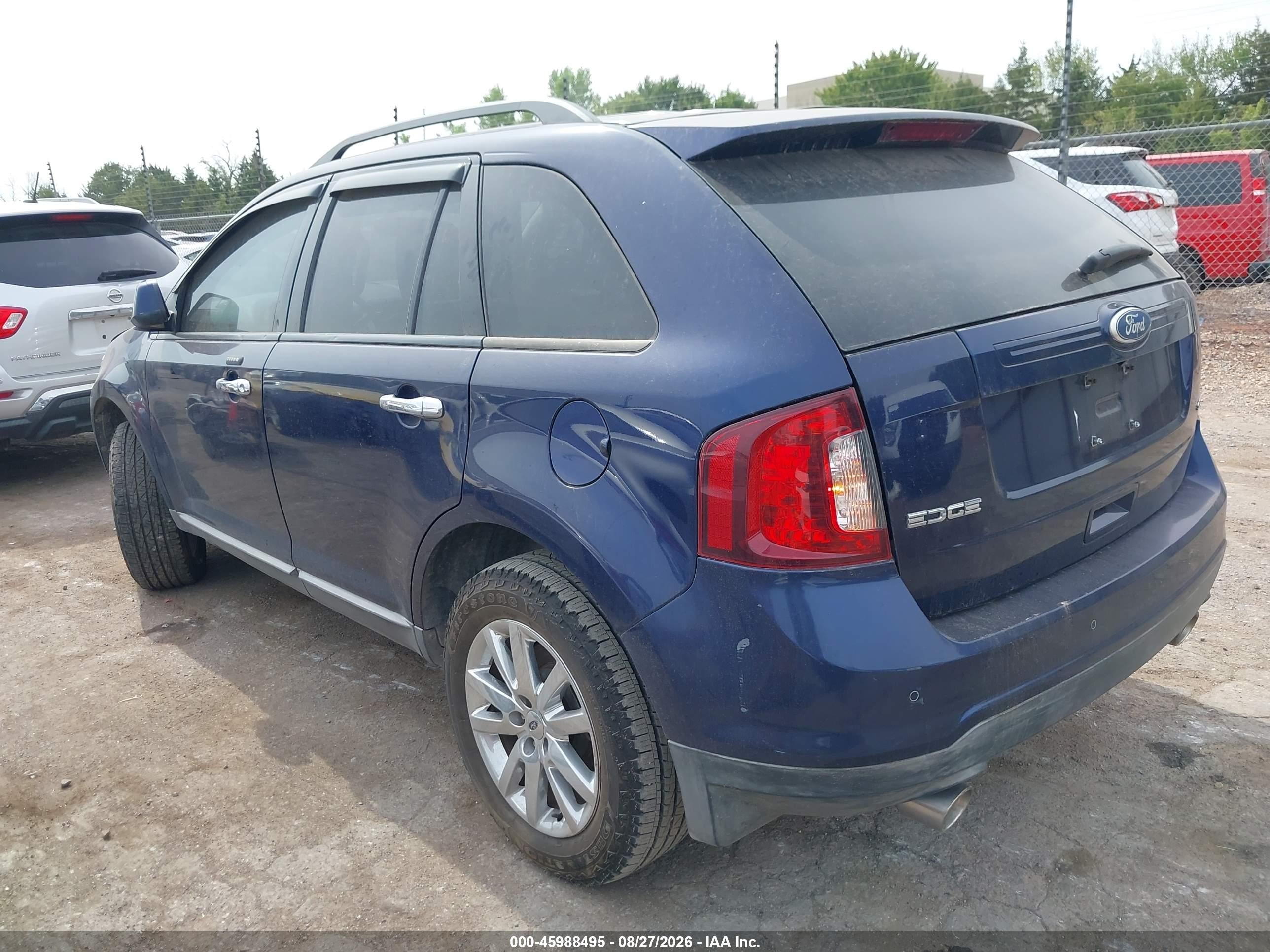 2011 Ford Edge Sel Blue vin: 2FMDK3JC3BBA70224
