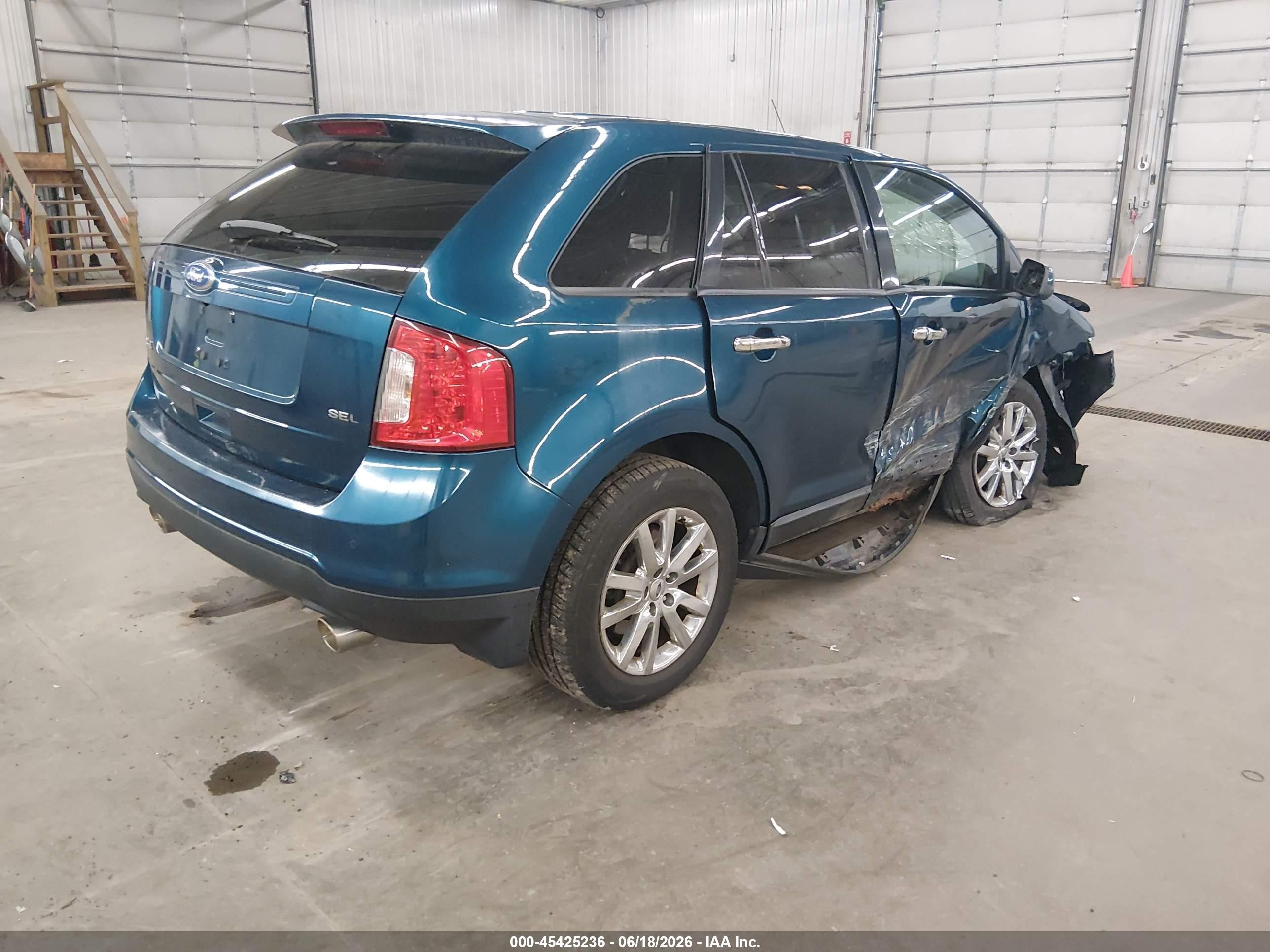 2011 Ford Edge Sel Turquoise vin: 2FMDK3JC3BBB31149