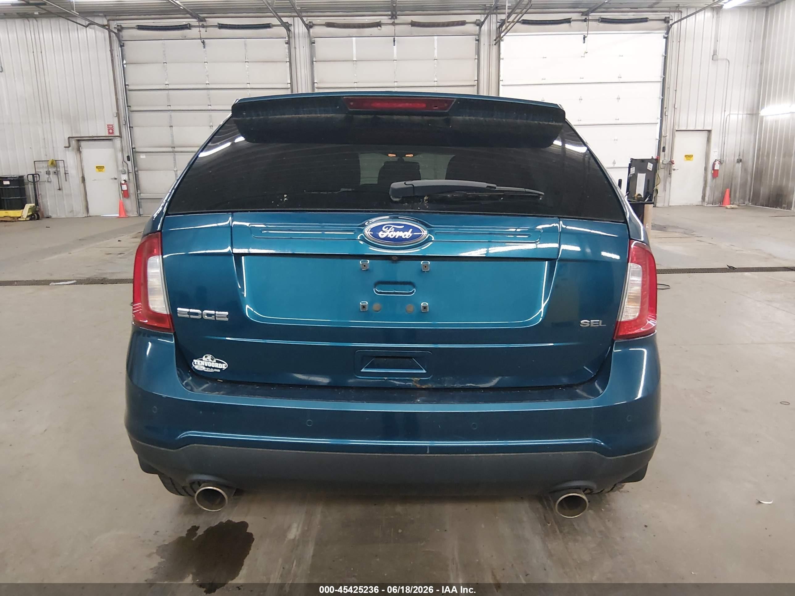 2011 Ford Edge Sel Turquoise vin: 2FMDK3JC3BBB31149