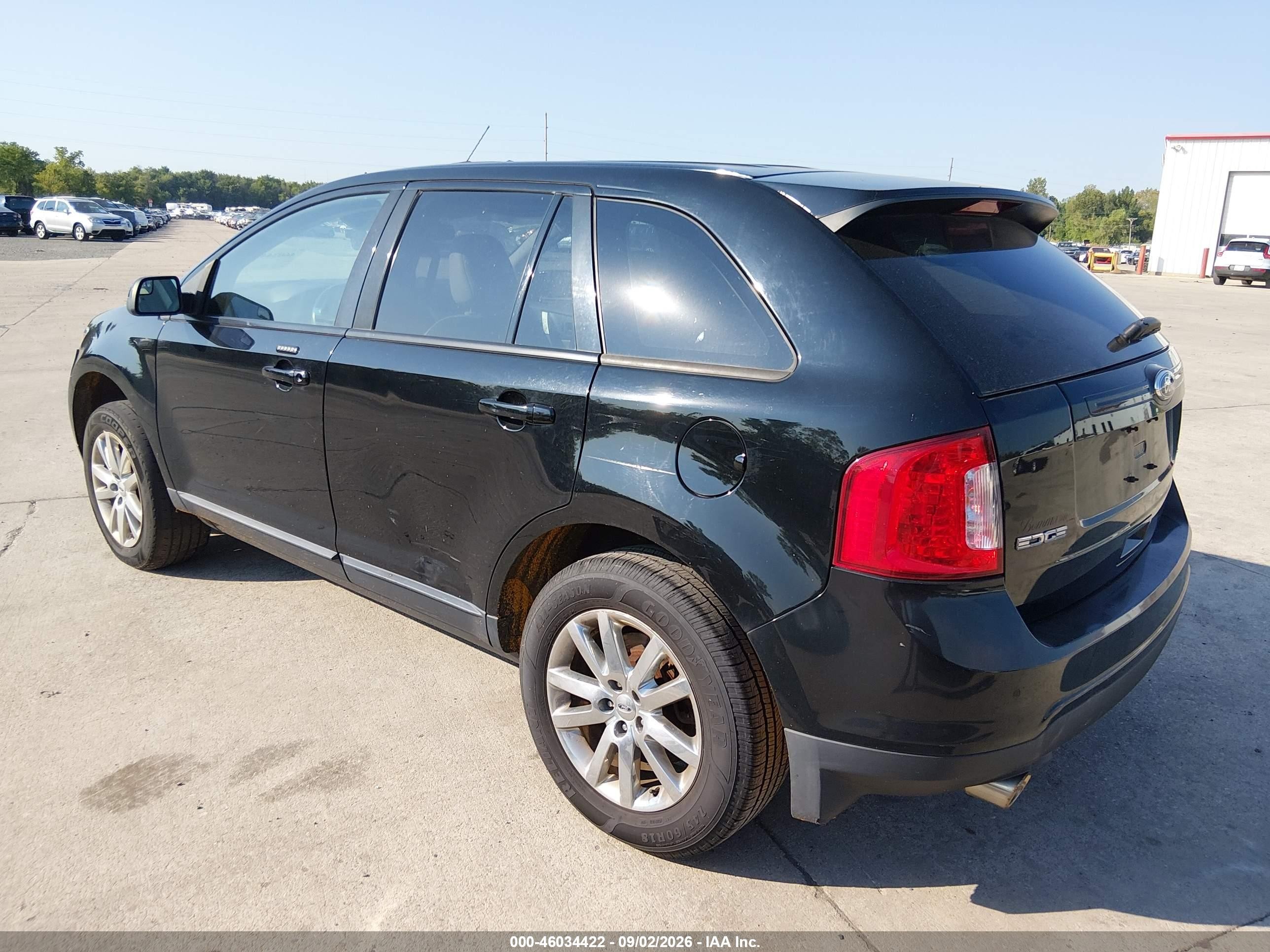 2012 Ford Edge Sel Black vin: 2FMDK3JC3CBA27259