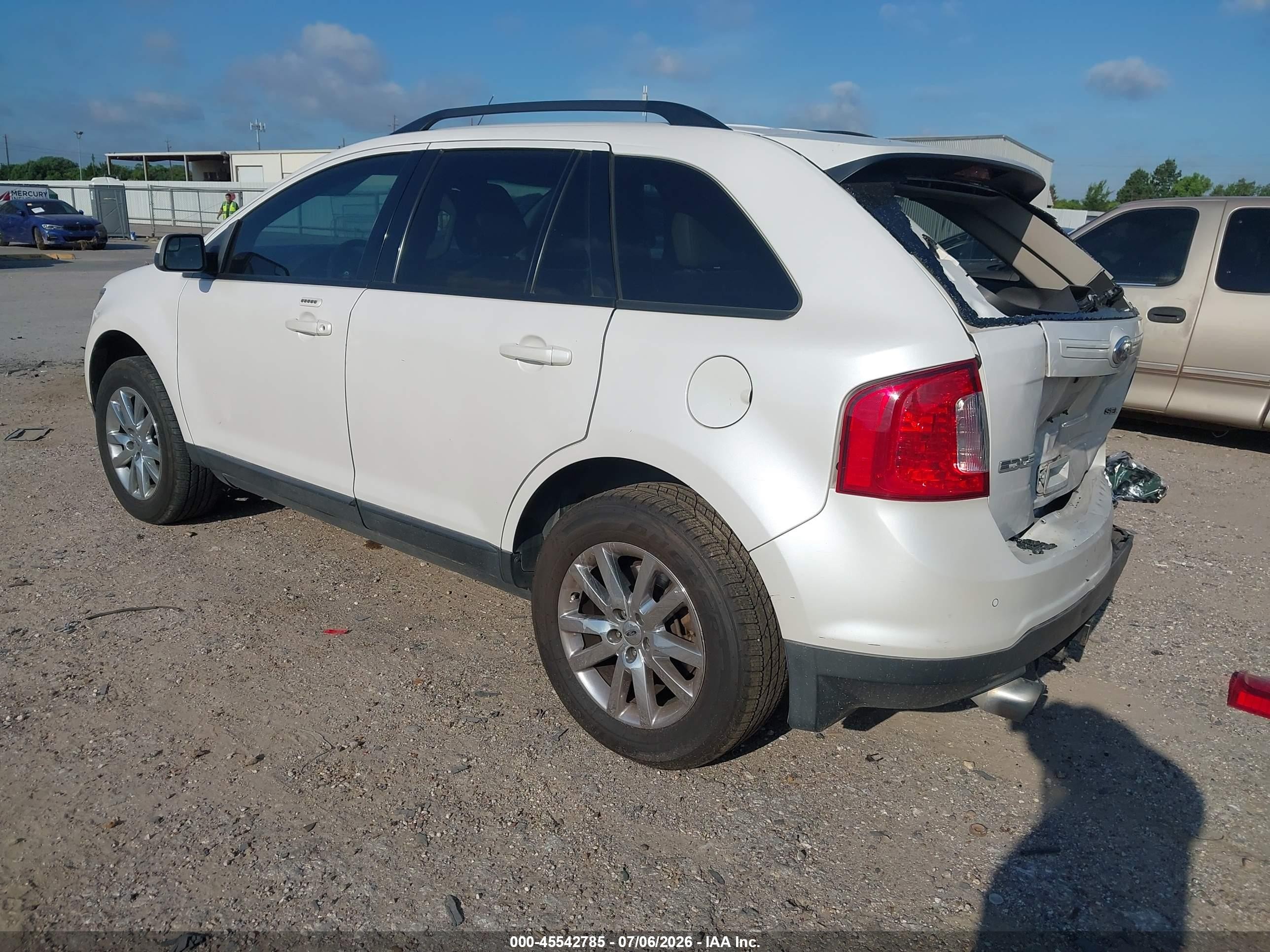 2012 Ford Edge Sel White vin: 2FMDK3JC3CBA80589