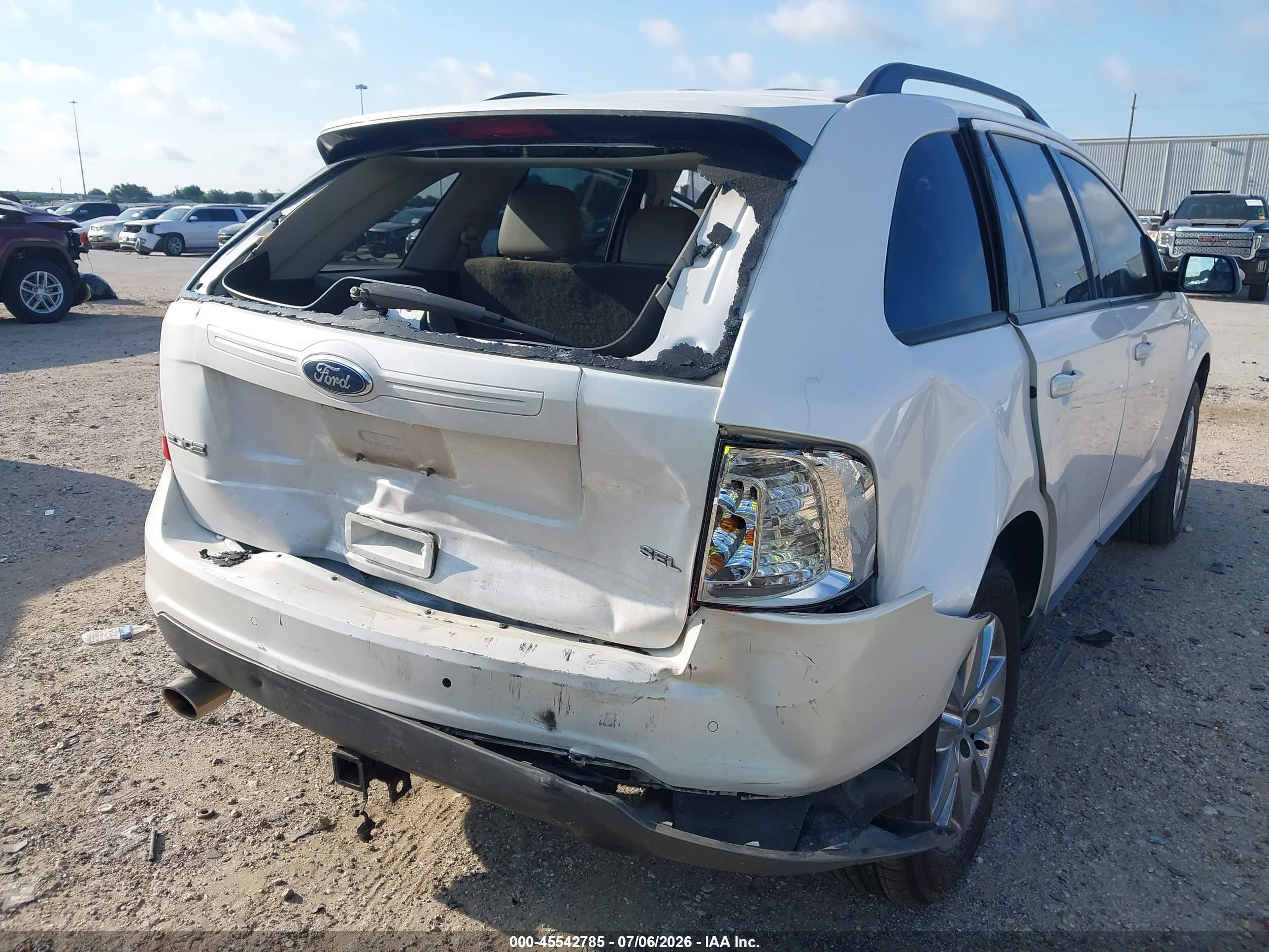 2012 Ford Edge Sel White vin: 2FMDK3JC3CBA80589