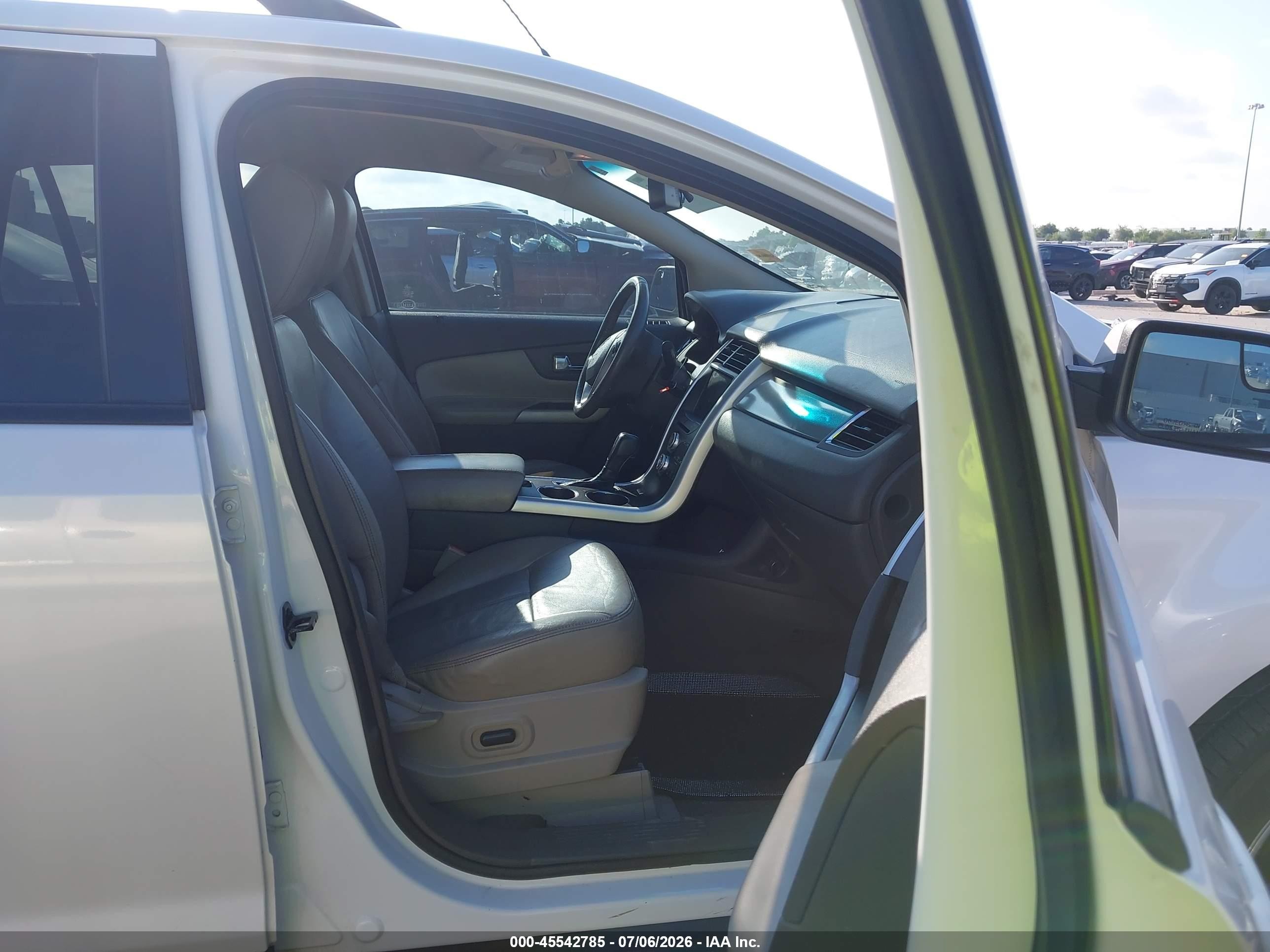 2012 Ford Edge Sel White vin: 2FMDK3JC3CBA80589