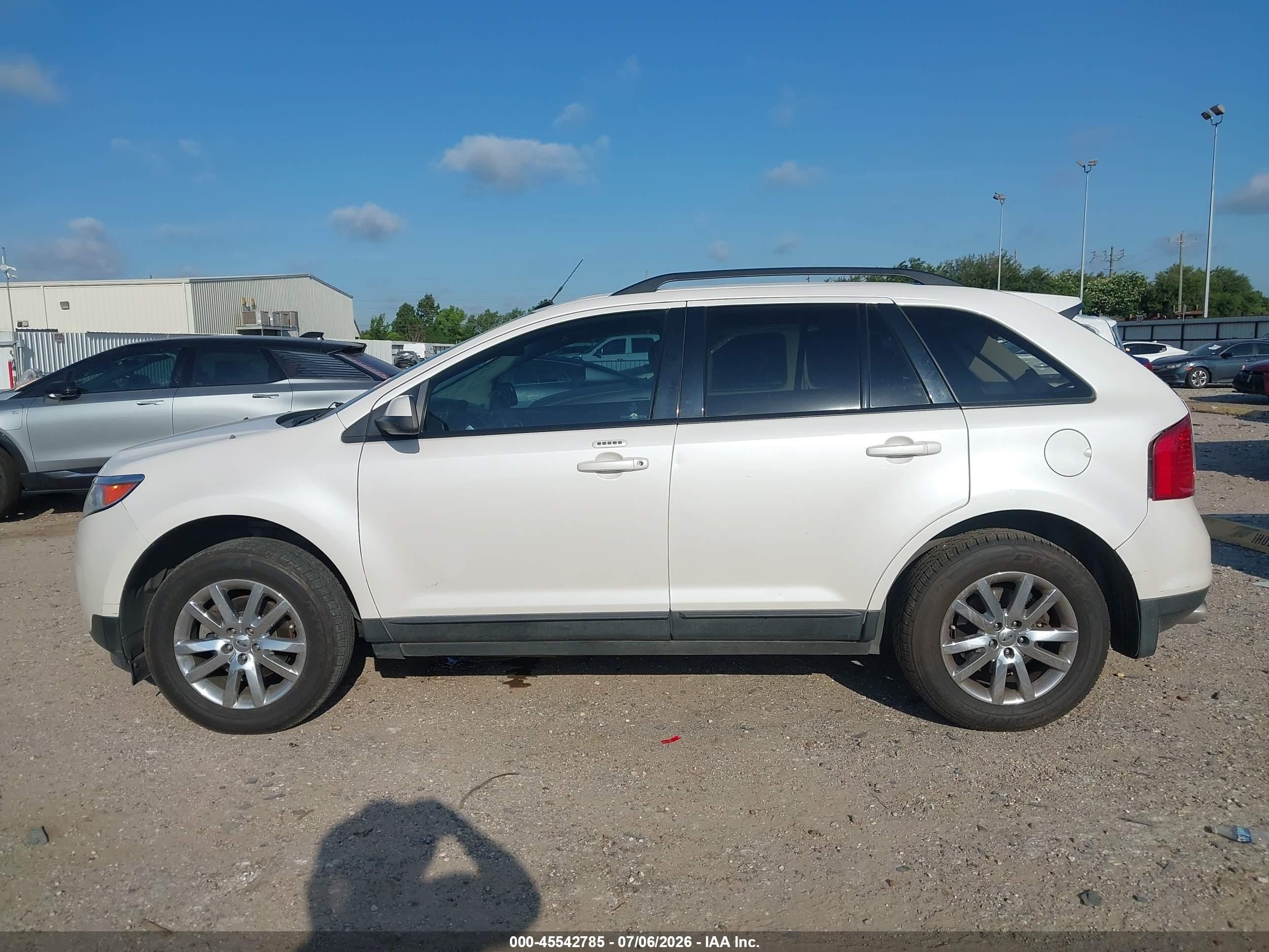 2012 Ford Edge Sel White vin: 2FMDK3JC3CBA80589