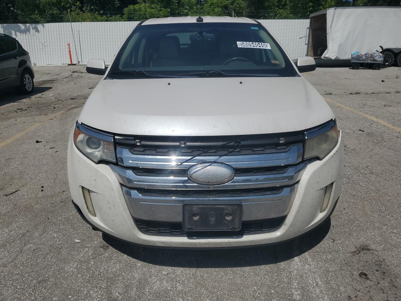 2012 Ford Edge Sel White vin: 2FMDK3JC3CBA87610 Damage: Left Head Lamp, Faded, Repair Required