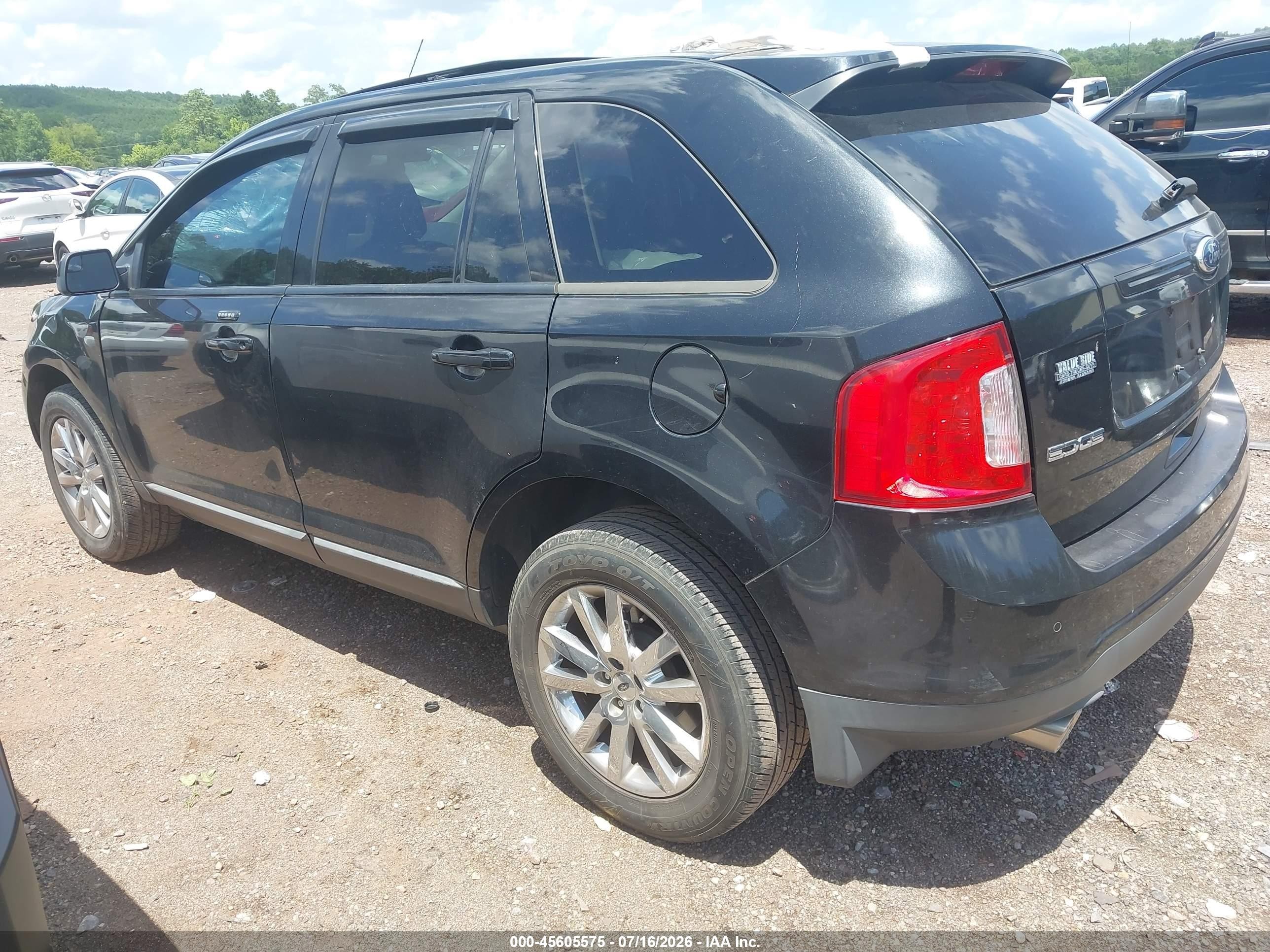 2013 Ford Edge Sel Black vin: 2FMDK3JC3DBB41487