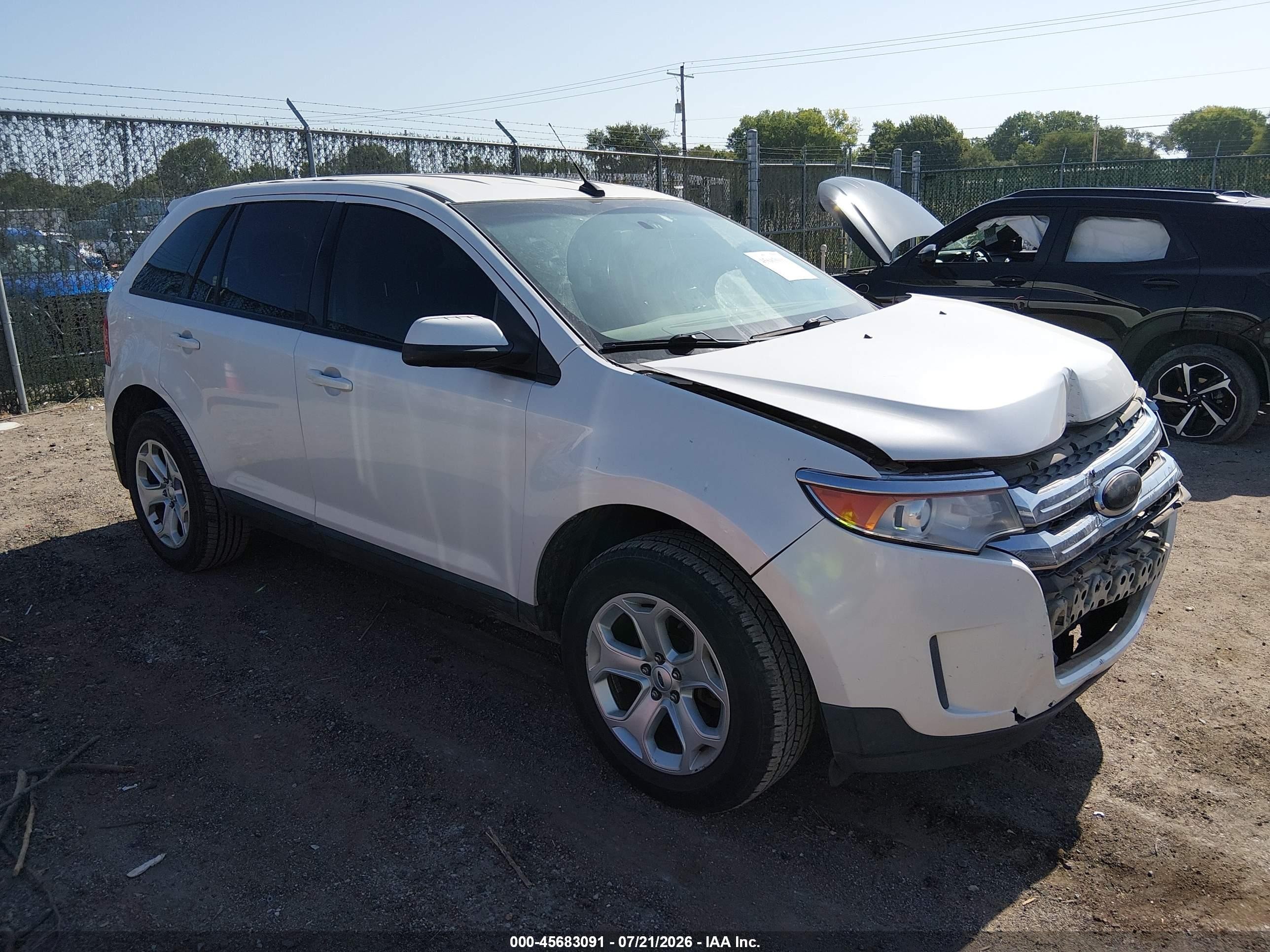2013 Ford Edge Sel White vin: 2FMDK3JC3DBC30282