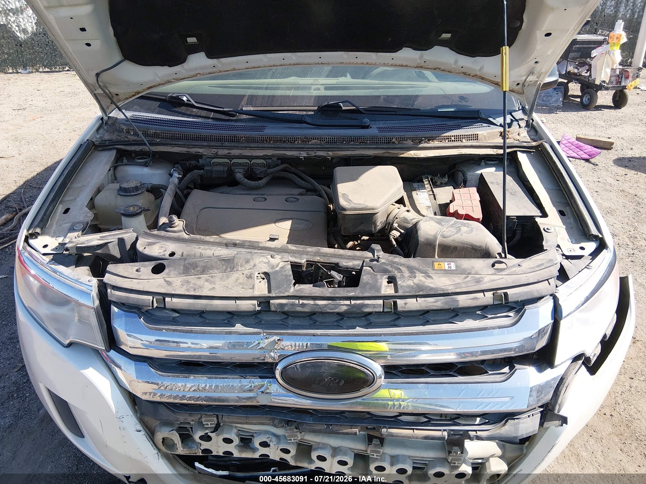 2013 Ford Edge Sel White vin: 2FMDK3JC3DBC30282