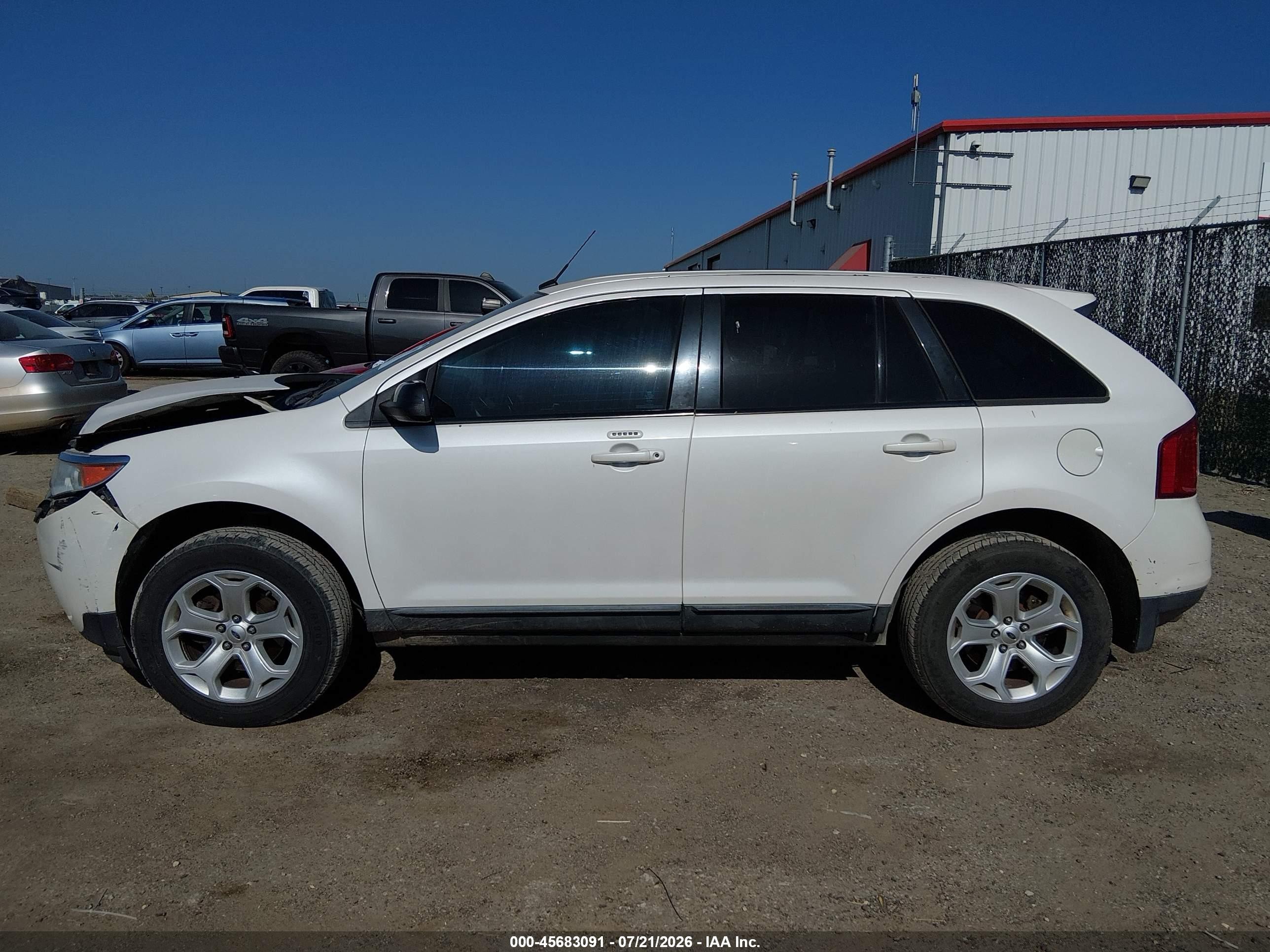 2013 Ford Edge Sel White vin: 2FMDK3JC3DBC30282