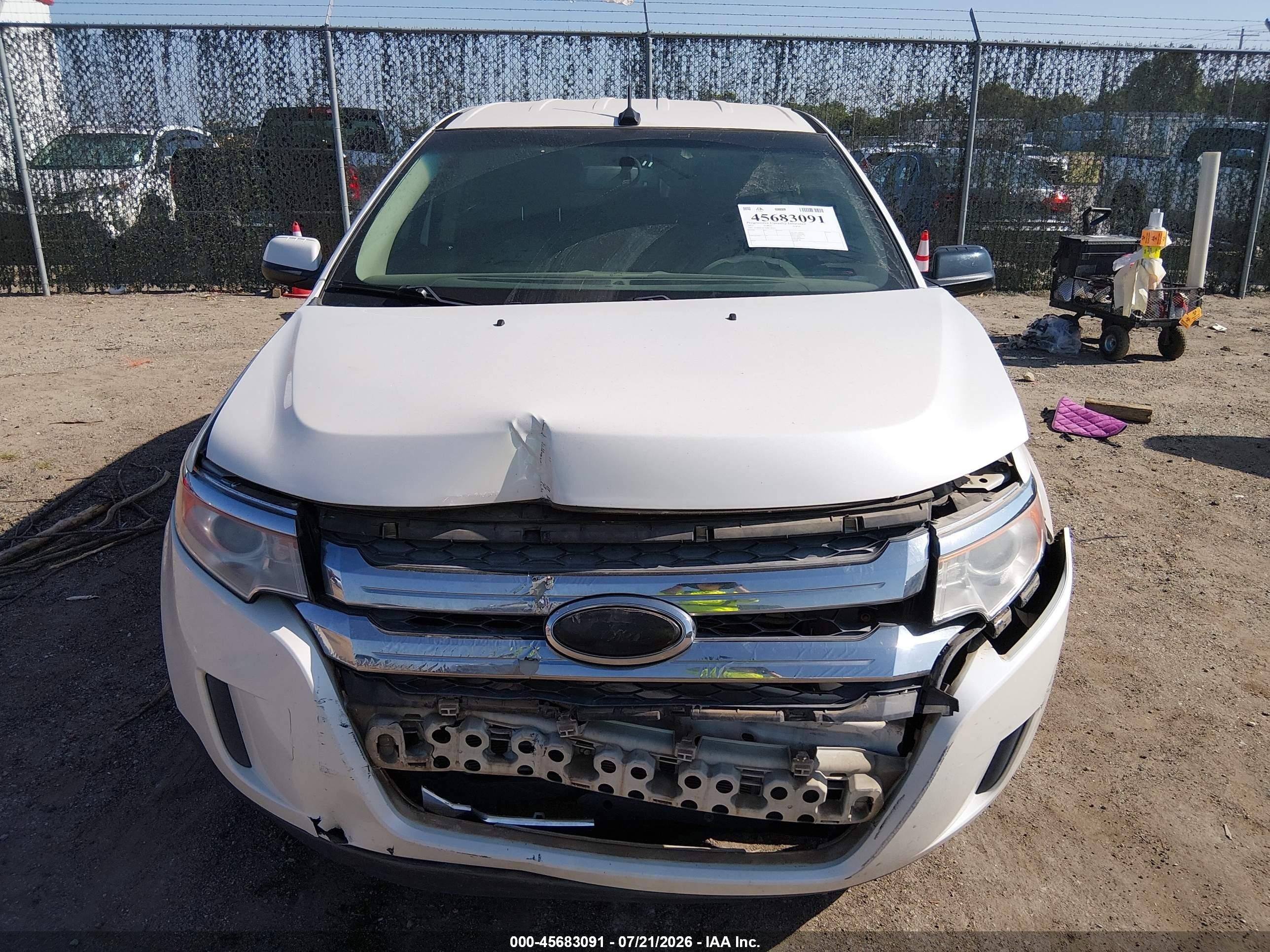 2013 Ford Edge Sel White vin: 2FMDK3JC3DBC30282