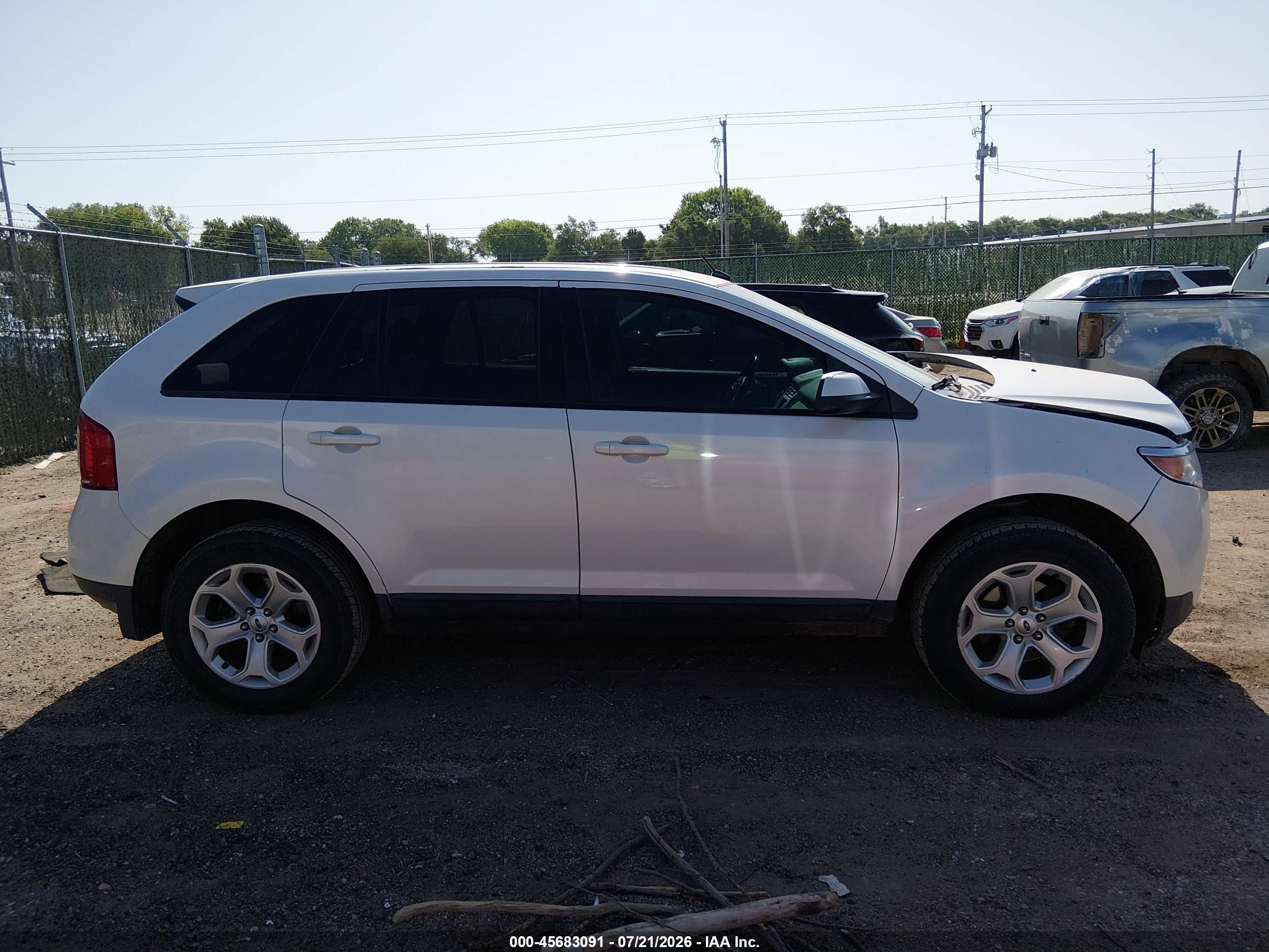 2013 Ford Edge Sel White vin: 2FMDK3JC3DBC30282