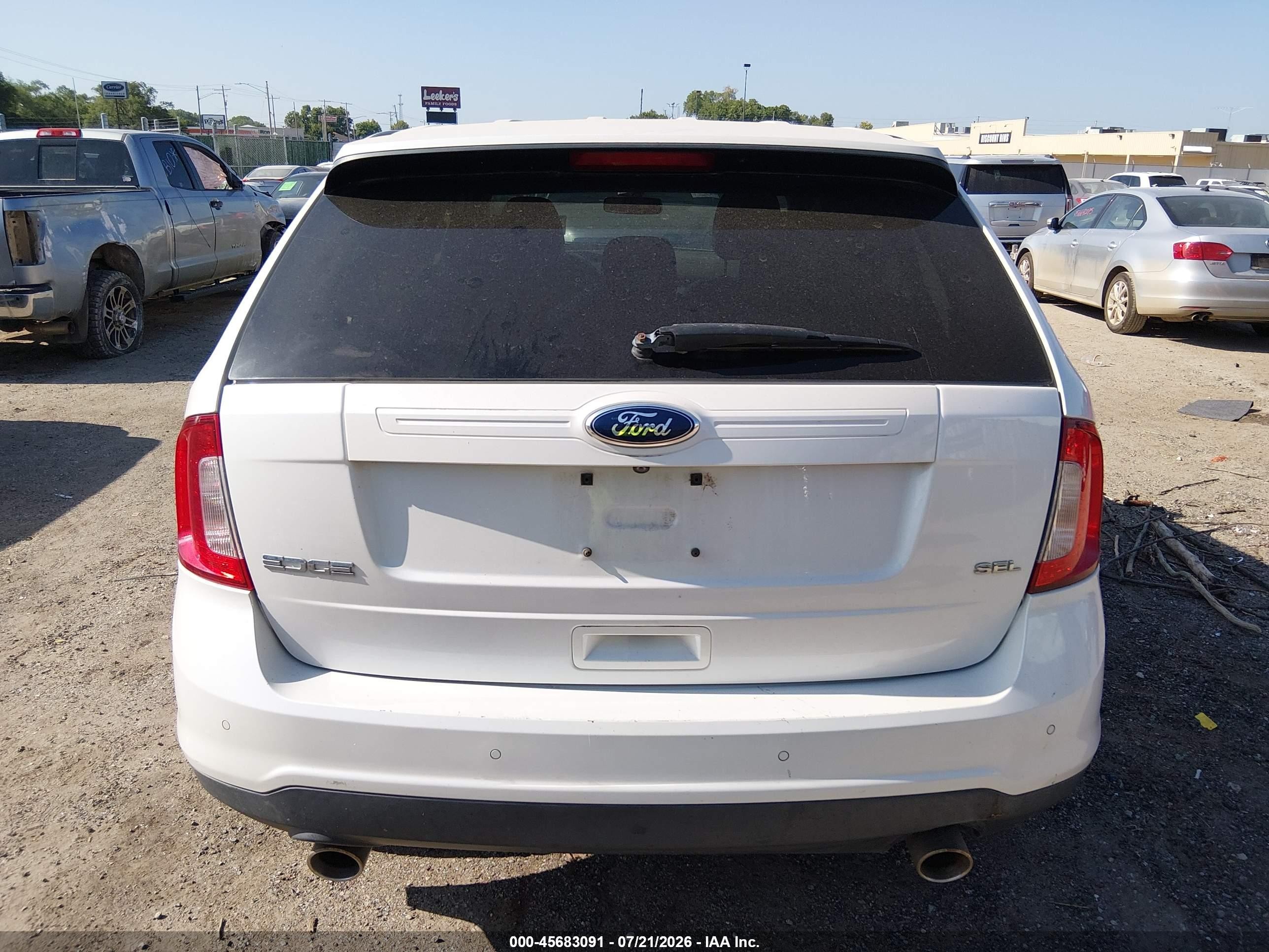 2013 Ford Edge Sel White vin: 2FMDK3JC3DBC30282