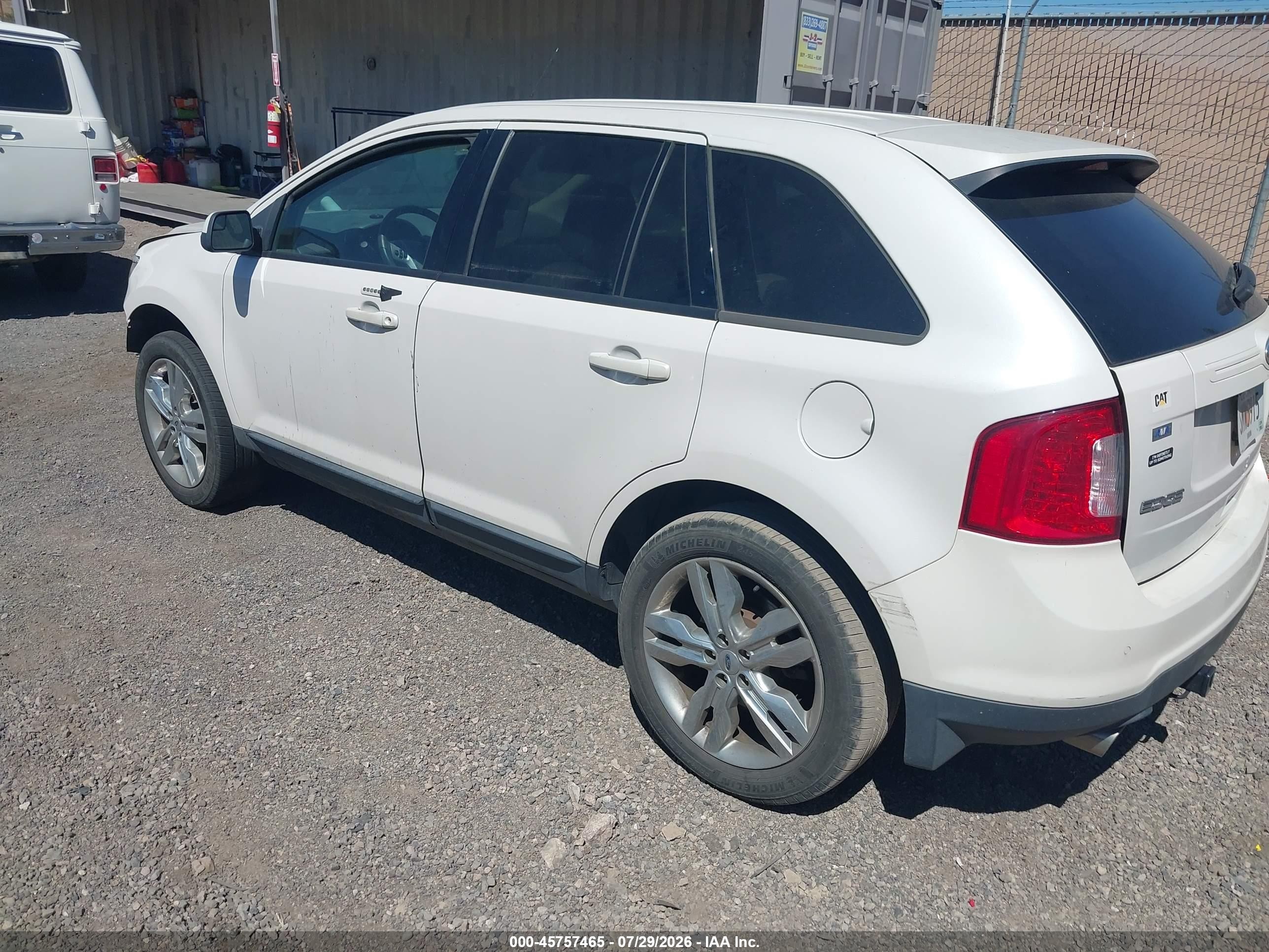 2013 Ford Edge Sel White vin: 2FMDK3JC3DBE02116