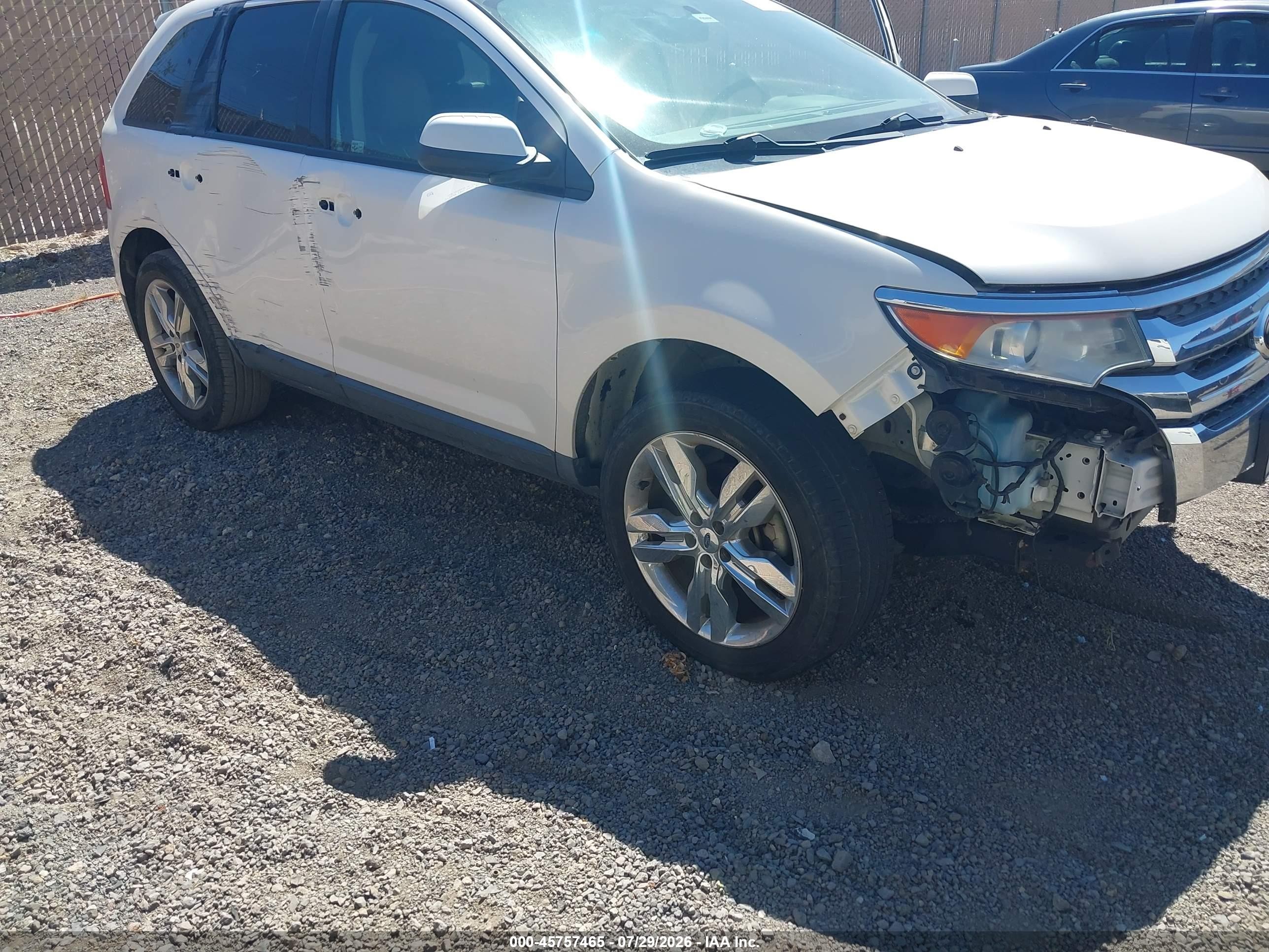 2013 Ford Edge Sel White vin: 2FMDK3JC3DBE02116