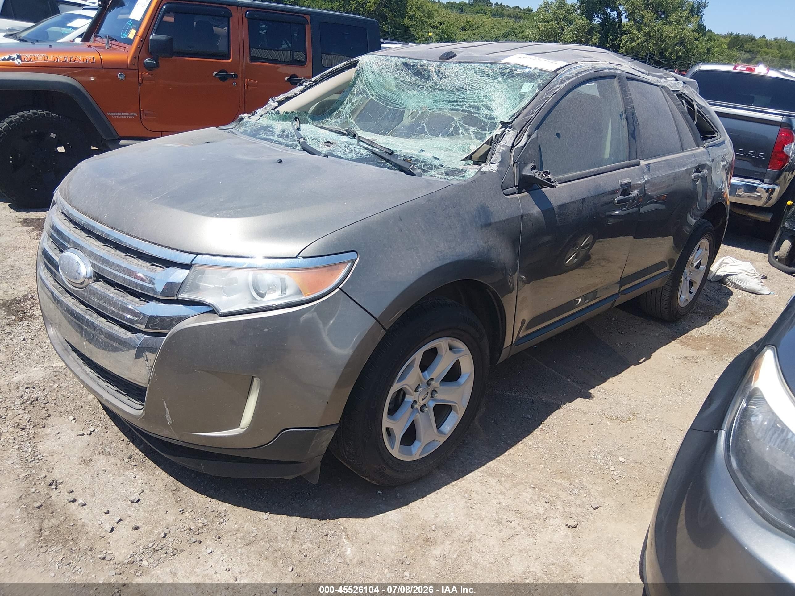 2013 Ford Edge Sel Gray vin: 2FMDK3JC3DBE37268