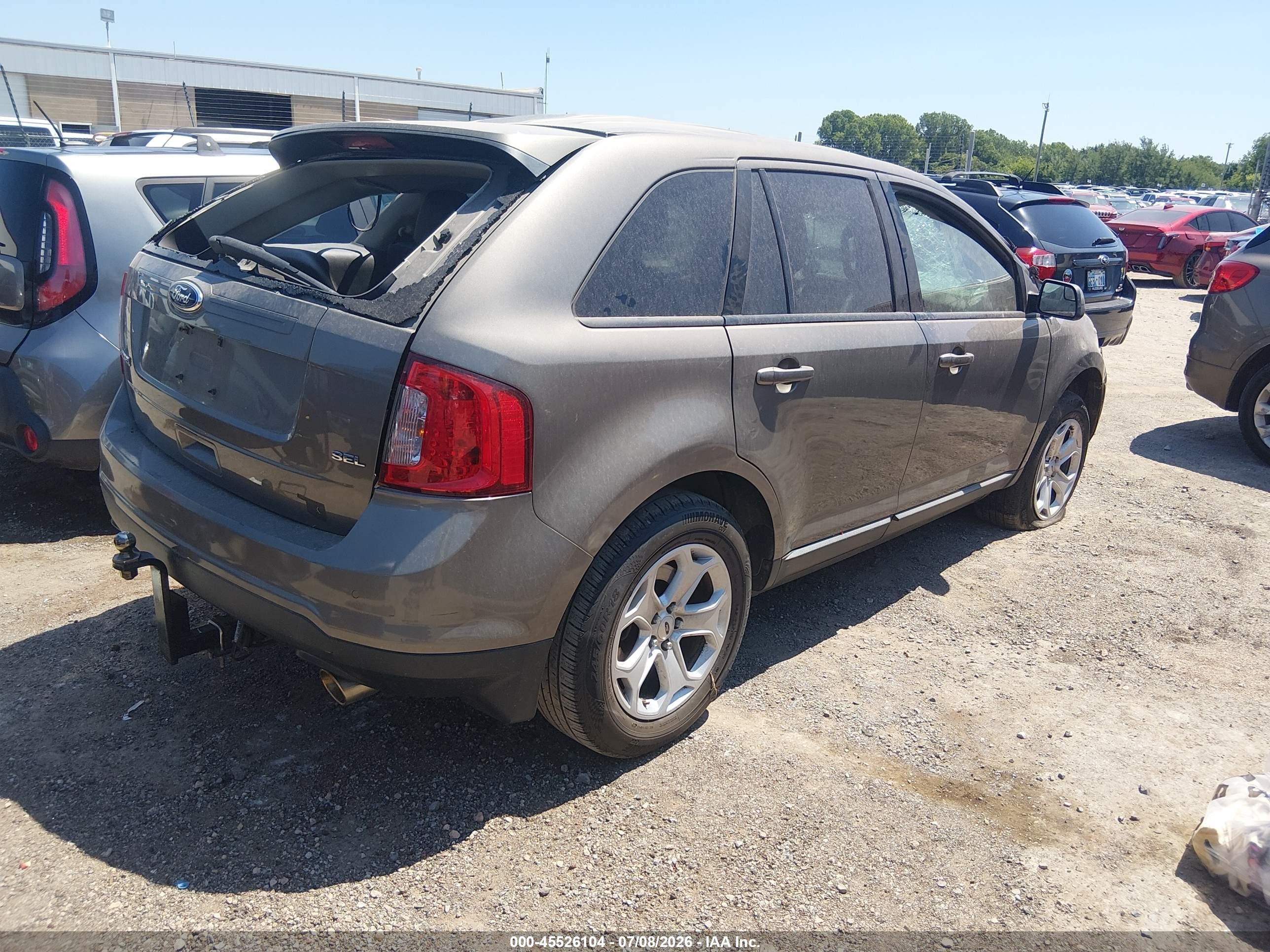 2013 Ford Edge Sel Gray vin: 2FMDK3JC3DBE37268