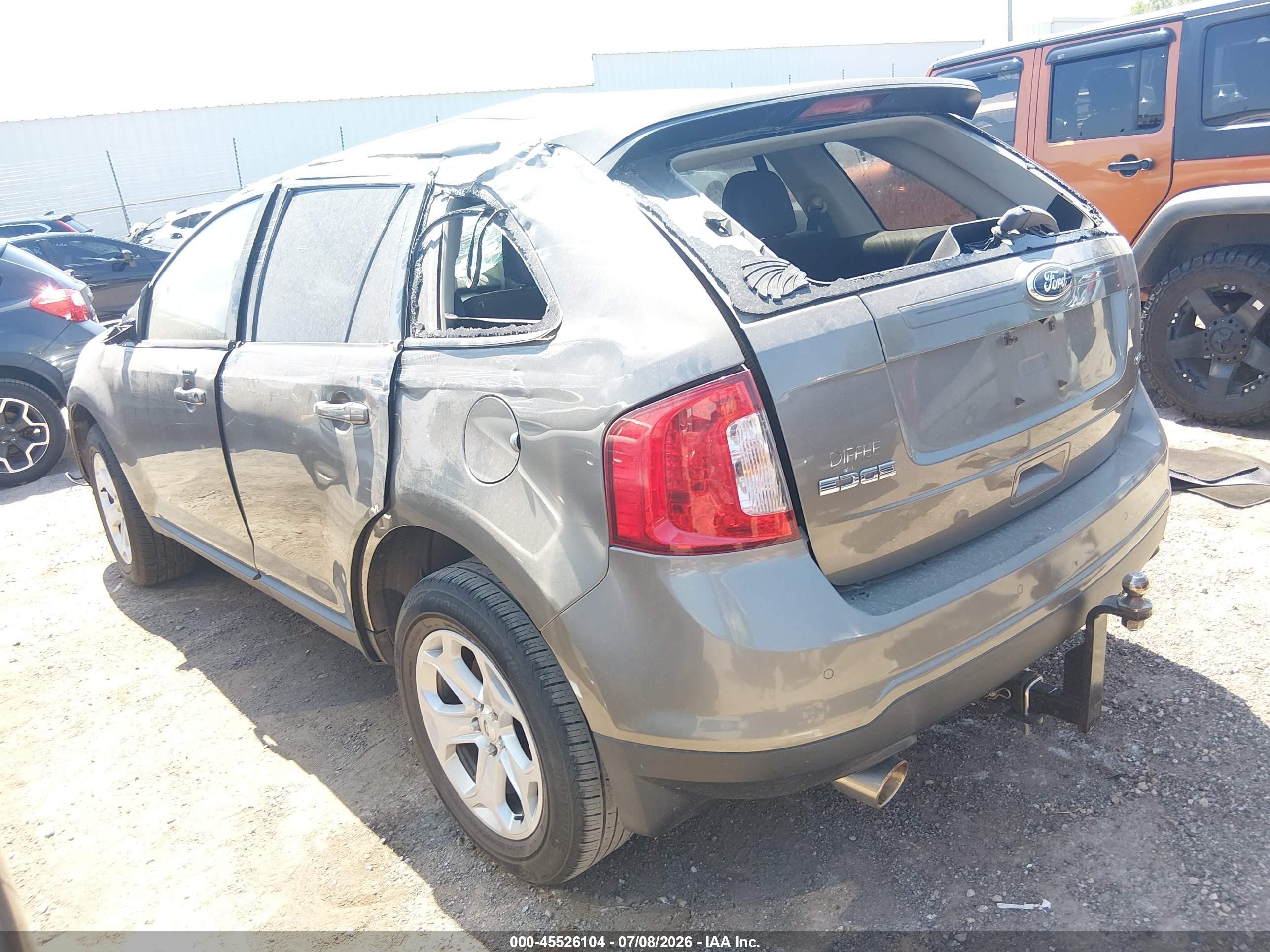 2013 Ford Edge Sel Gray vin: 2FMDK3JC3DBE37268