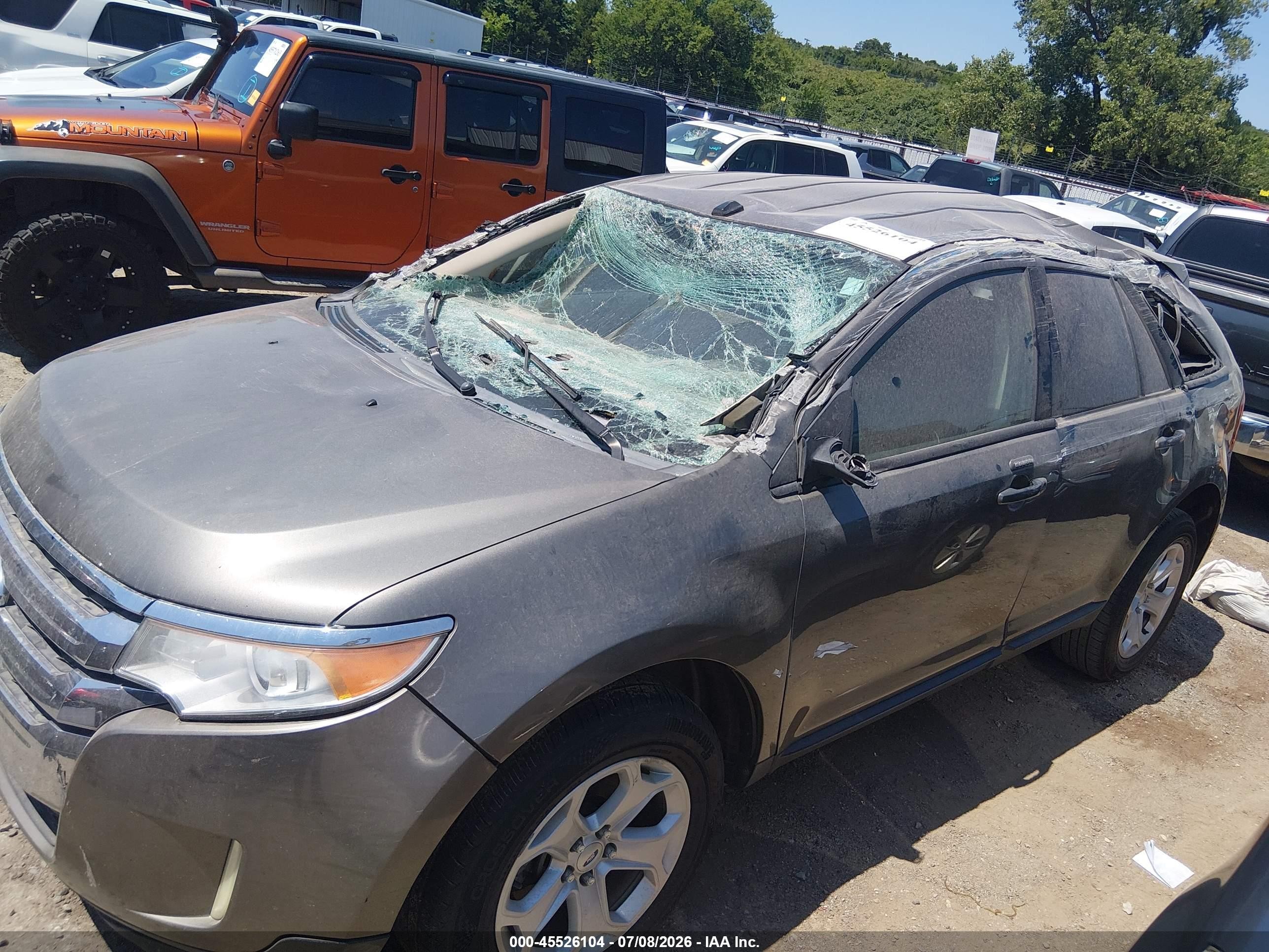 2013 Ford Edge Sel Gray vin: 2FMDK3JC3DBE37268