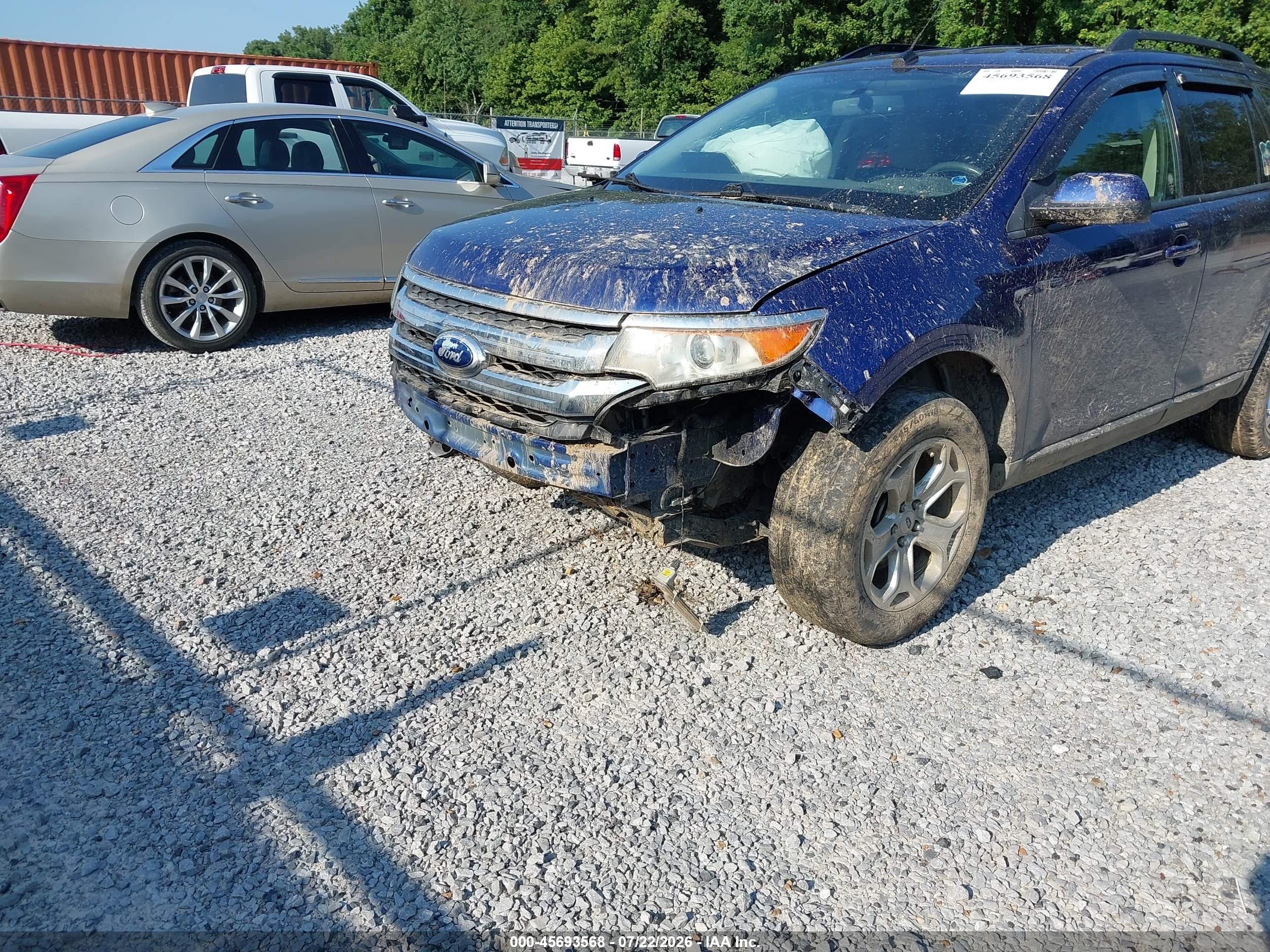 2014 Ford Edge Sel Blue vin: 2FMDK3JC3EBB40597