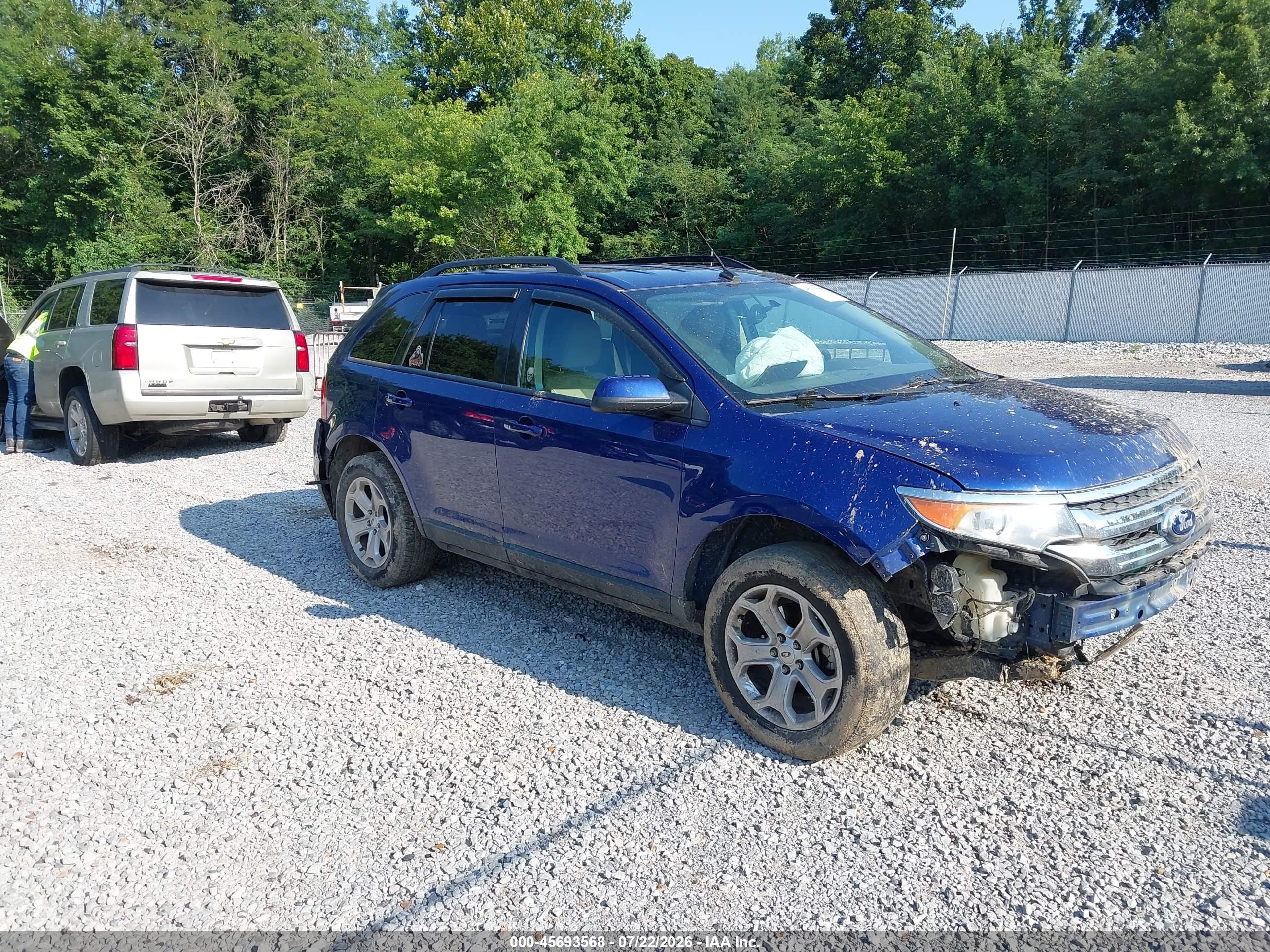 2014 Ford Edge Sel Blue vin: 2FMDK3JC3EBB40597