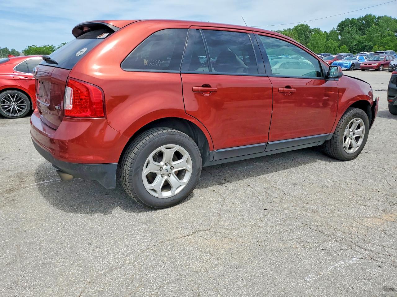 2014 Ford Edge Sel Red vin: 2FMDK3JC3EBB62325
