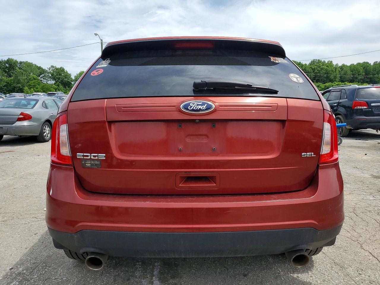 2014 Ford Edge Sel Red vin: 2FMDK3JC3EBB62325