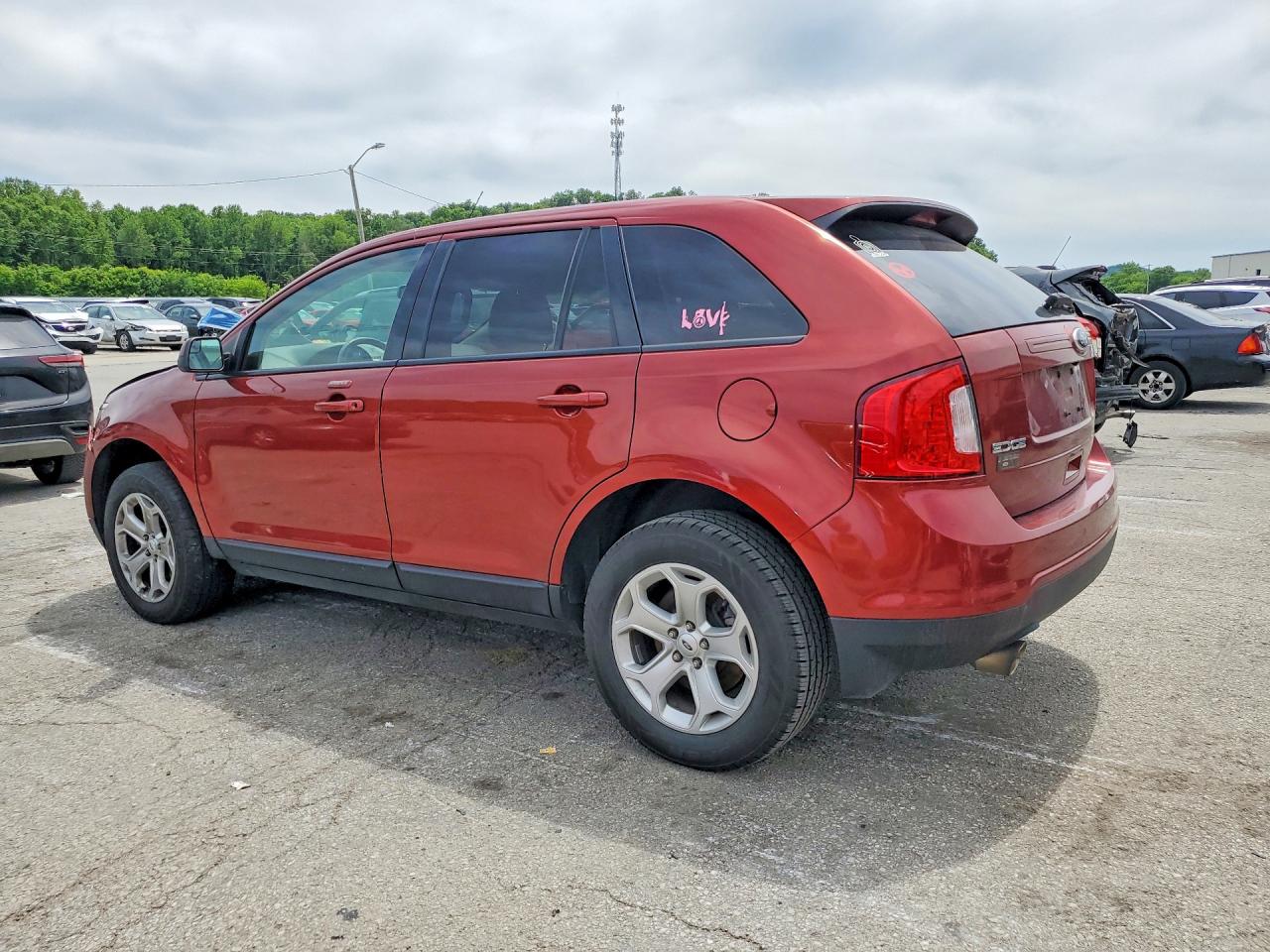 2014 Ford Edge Sel Red vin: 2FMDK3JC3EBB62325