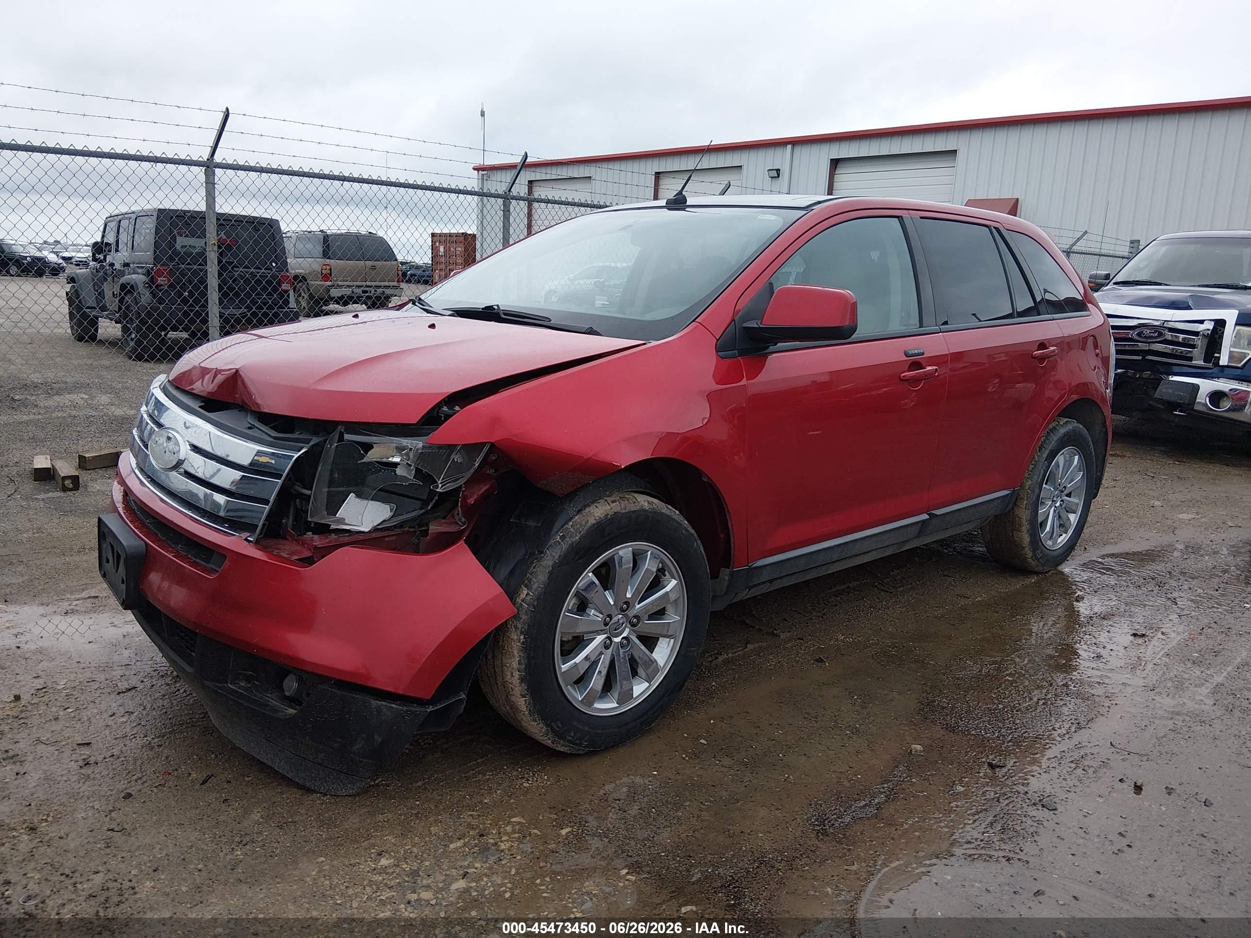 2010 Ford Edge Sel Red vin: 2FMDK3JC4ABB77197