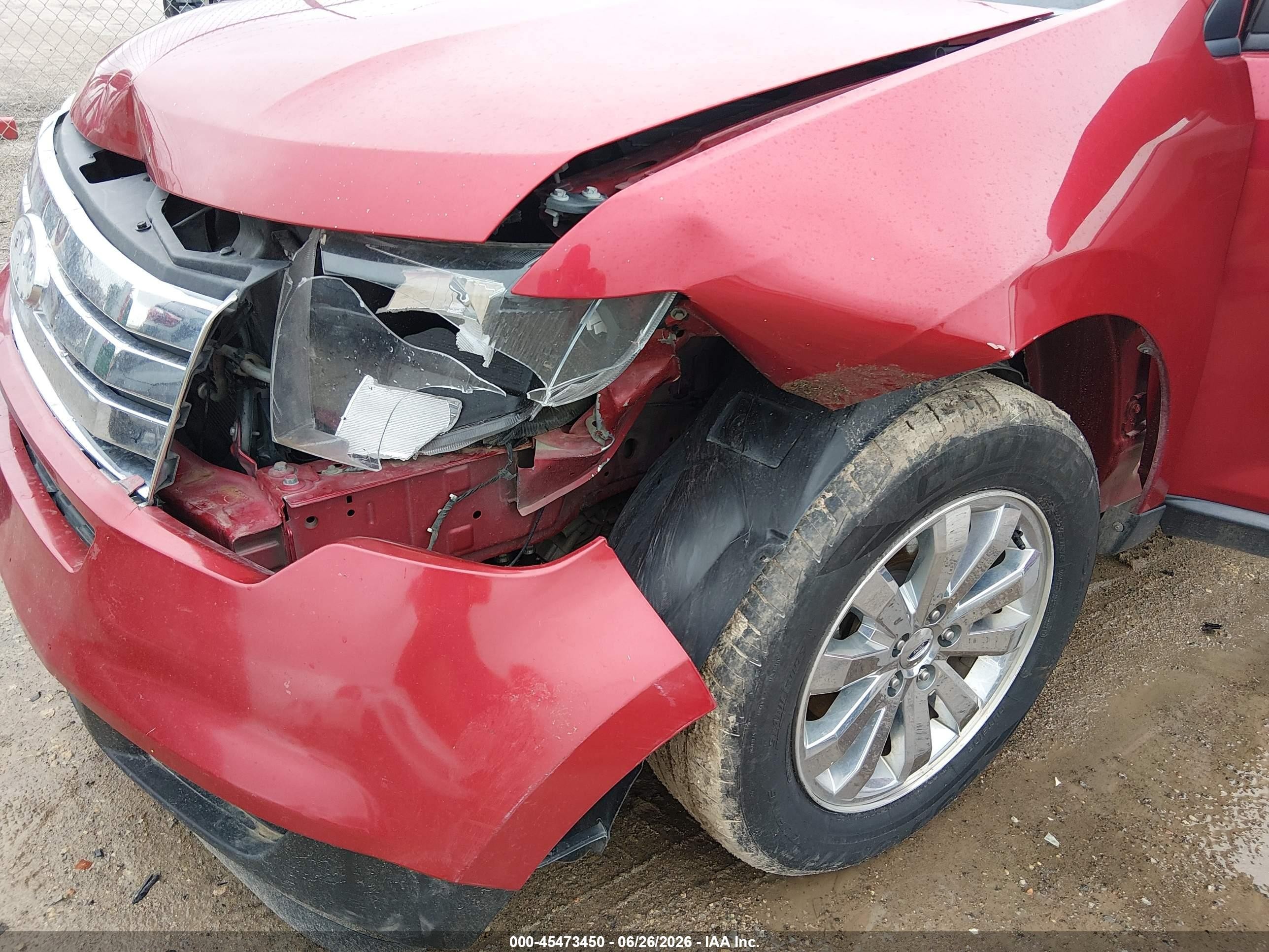 2010 Ford Edge Sel Red vin: 2FMDK3JC4ABB77197