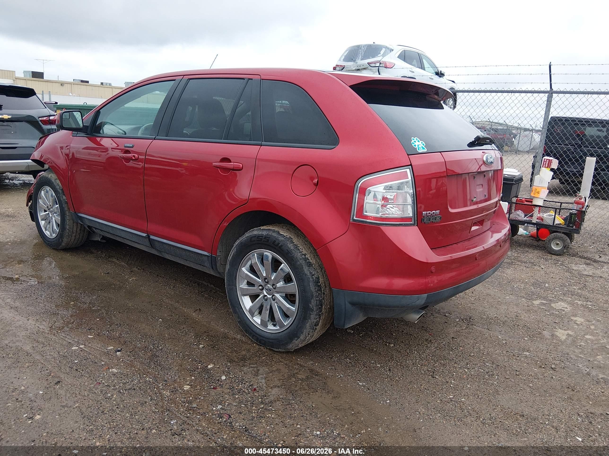 2010 Ford Edge Sel Red vin: 2FMDK3JC4ABB77197