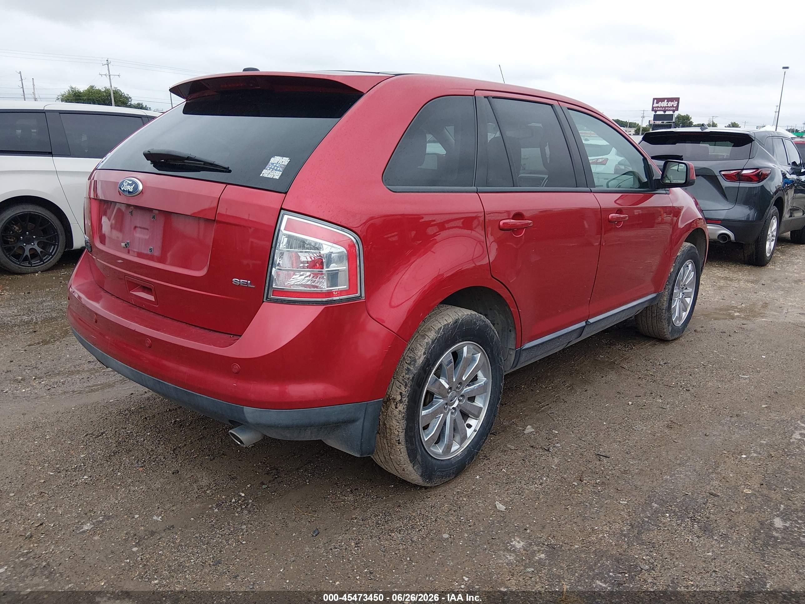 2010 Ford Edge Sel Red vin: 2FMDK3JC4ABB77197