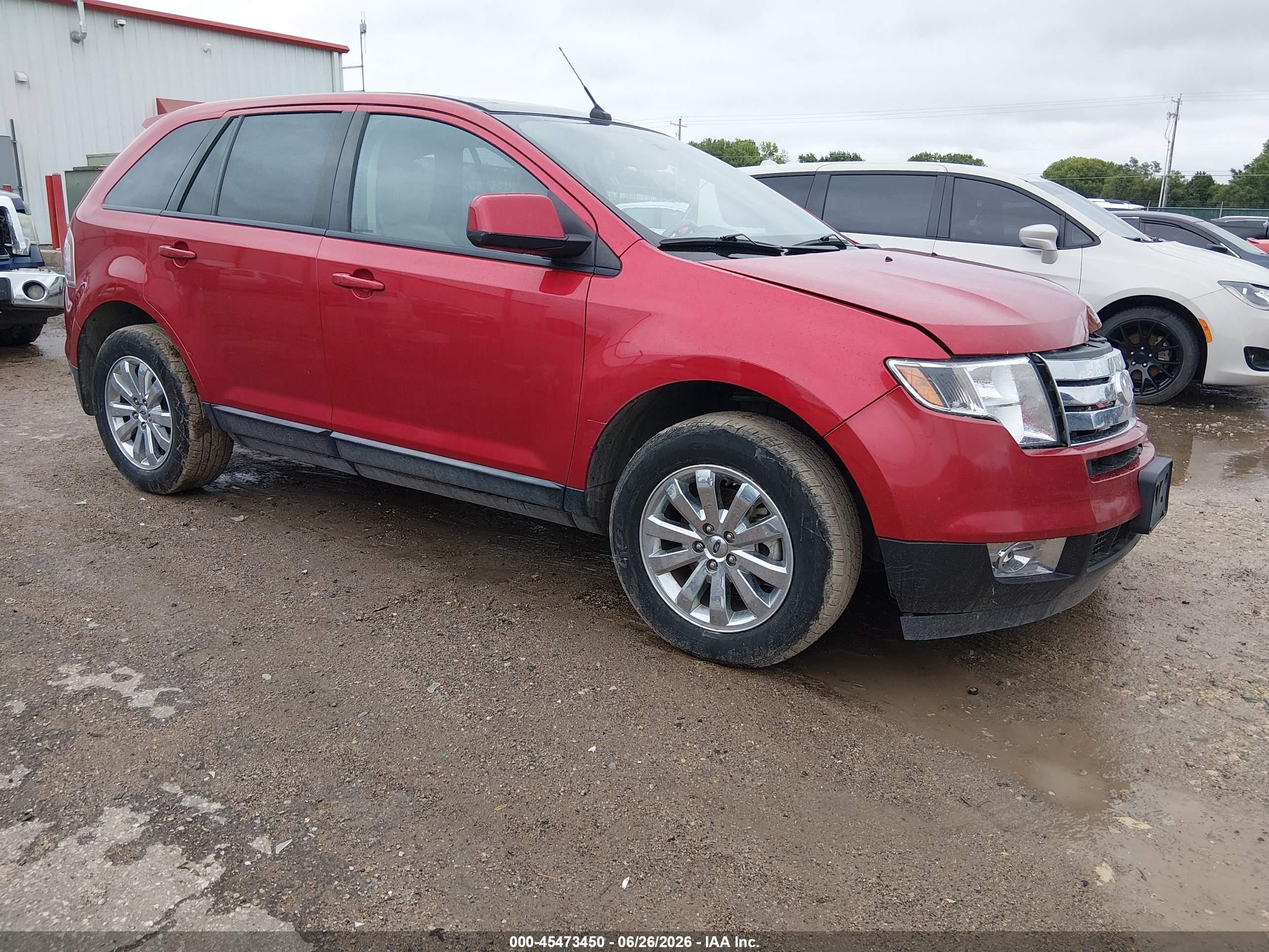 2010 Ford Edge Sel Red vin: 2FMDK3JC4ABB77197