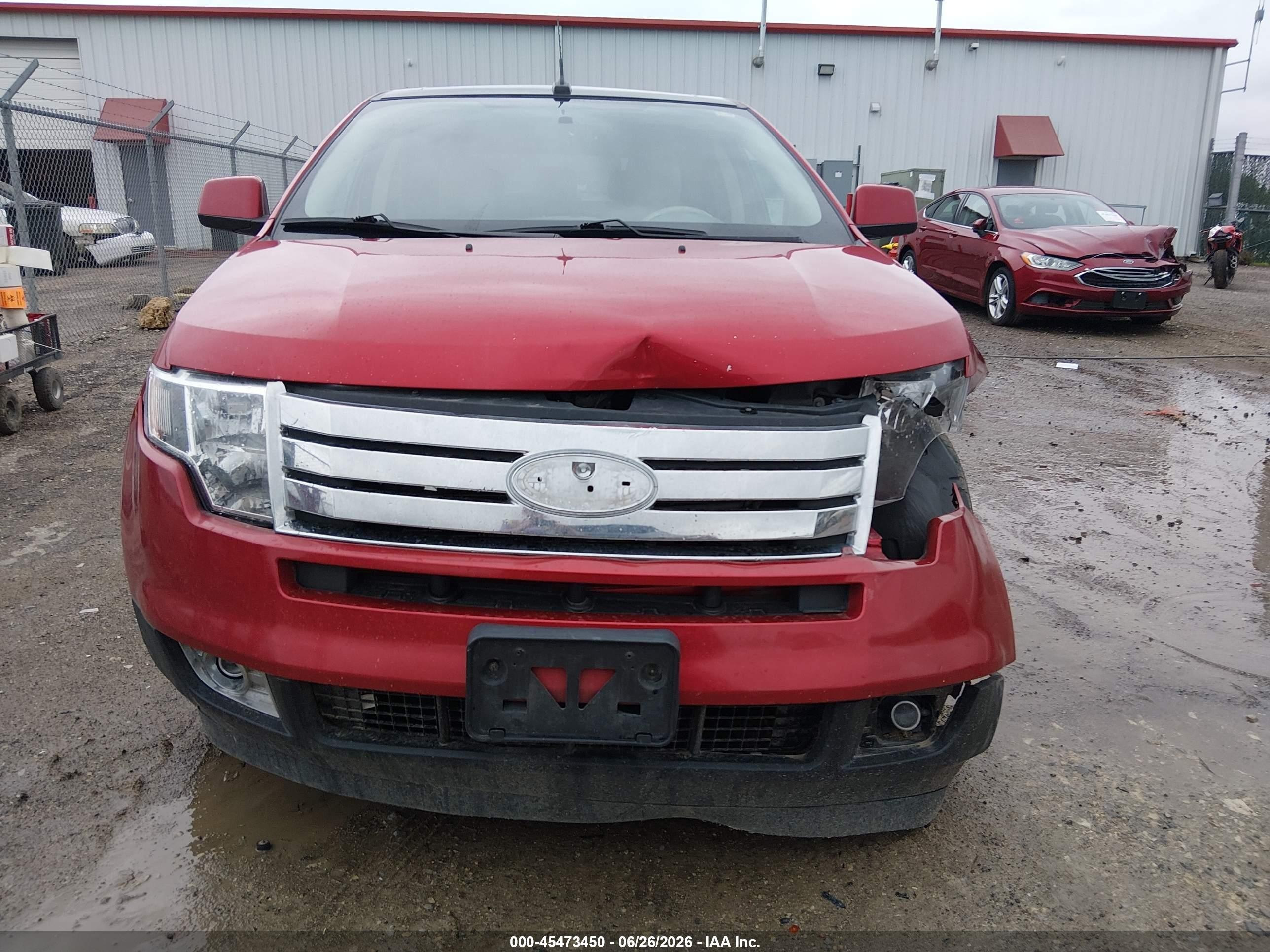 2010 Ford Edge Sel Red vin: 2FMDK3JC4ABB77197