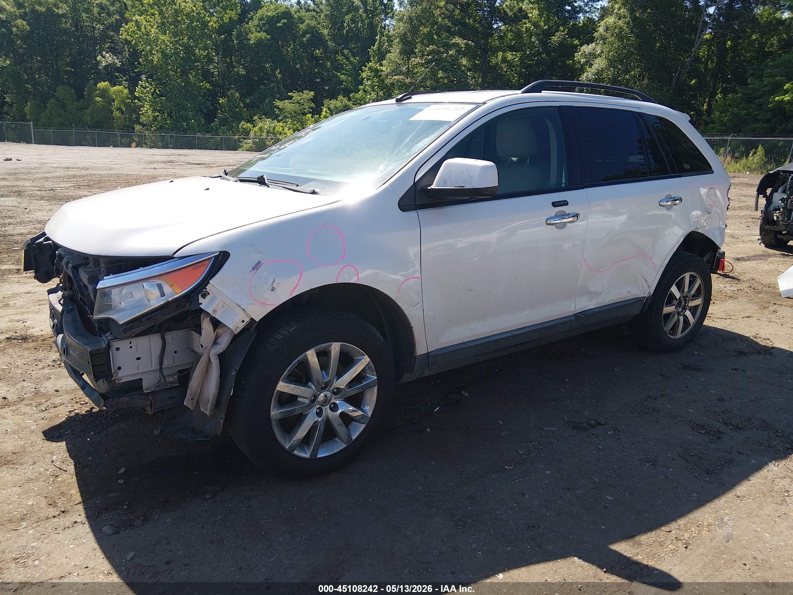 2011 Ford Edge Sel White vin: 2FMDK3JC4BBA30833