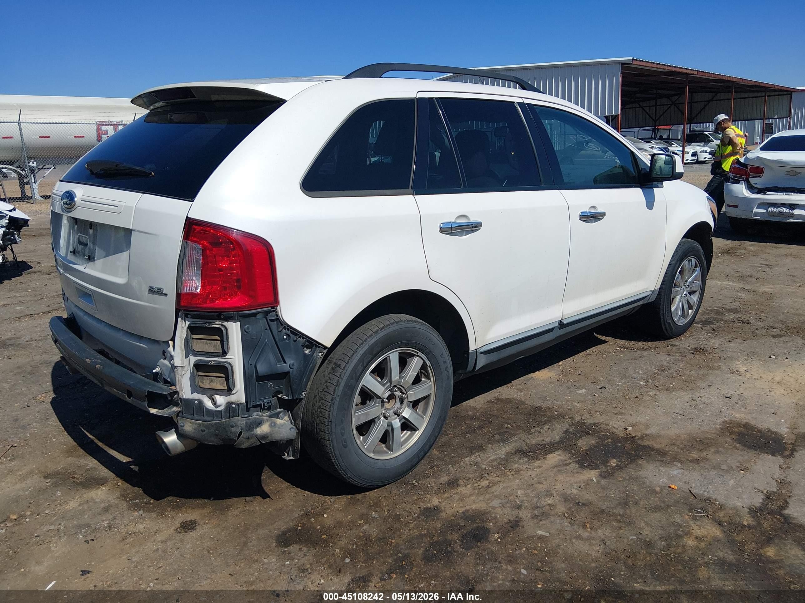 2011 Ford Edge Sel White vin: 2FMDK3JC4BBA30833