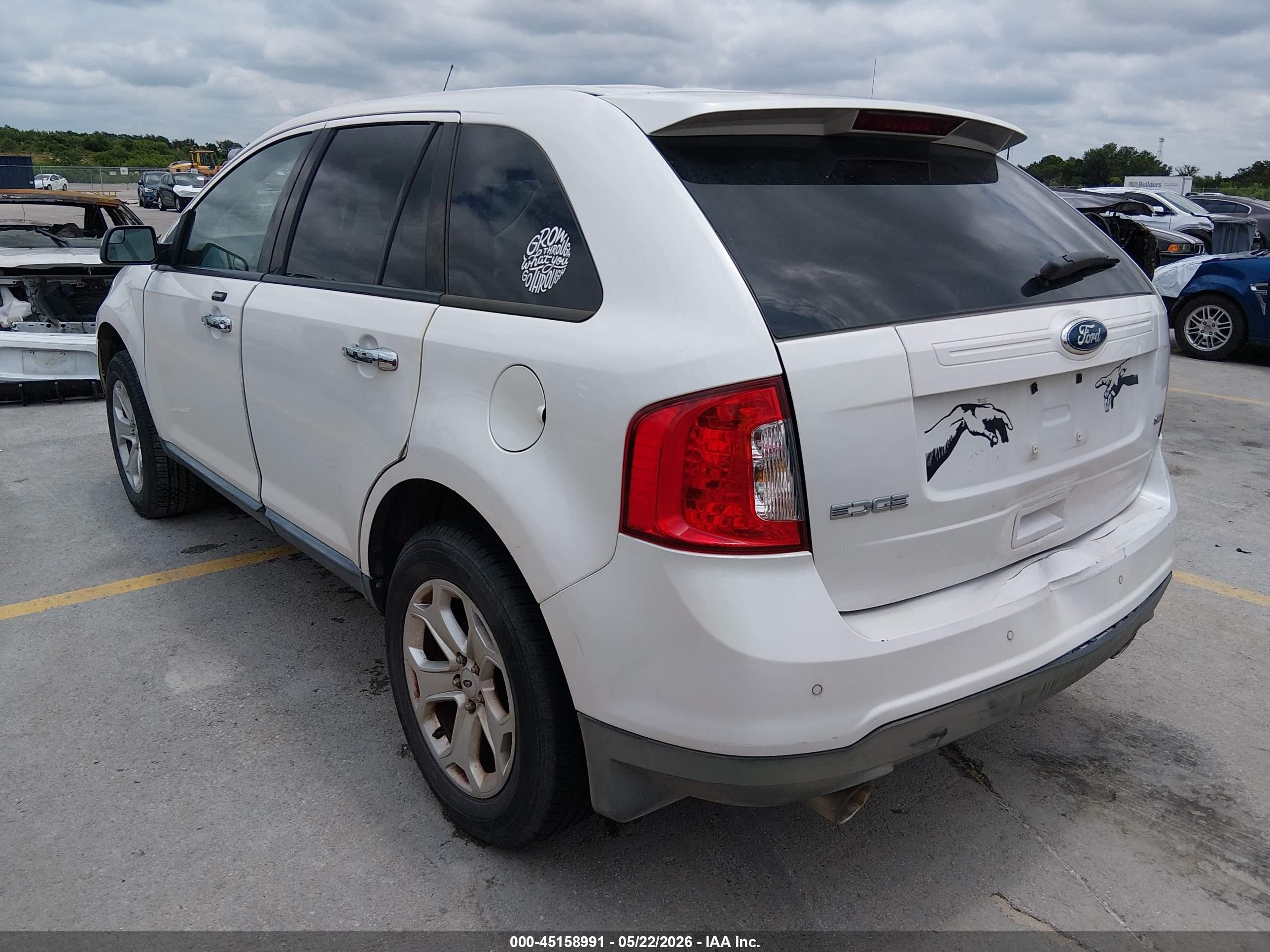 2011 Ford Edge Sel White vin: 2FMDK3JC4BBB28261