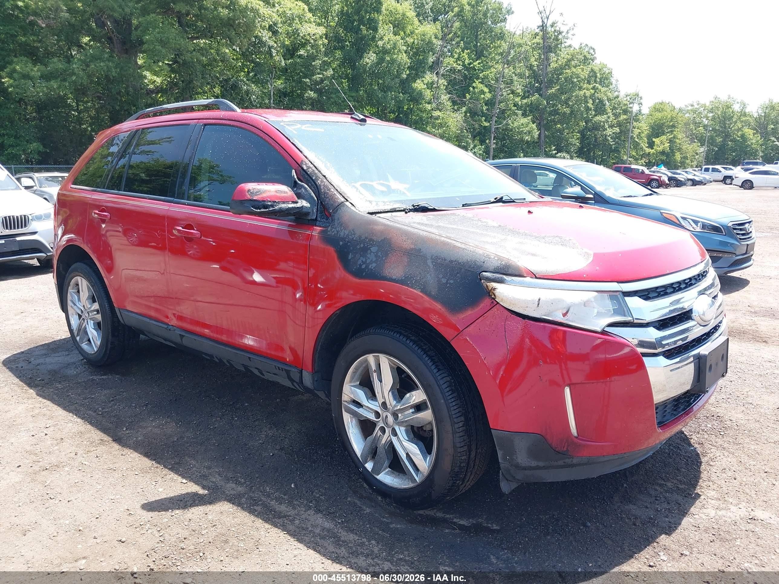 2012 Ford Edge Sel Red vin: 2FMDK3JC4CBA67267