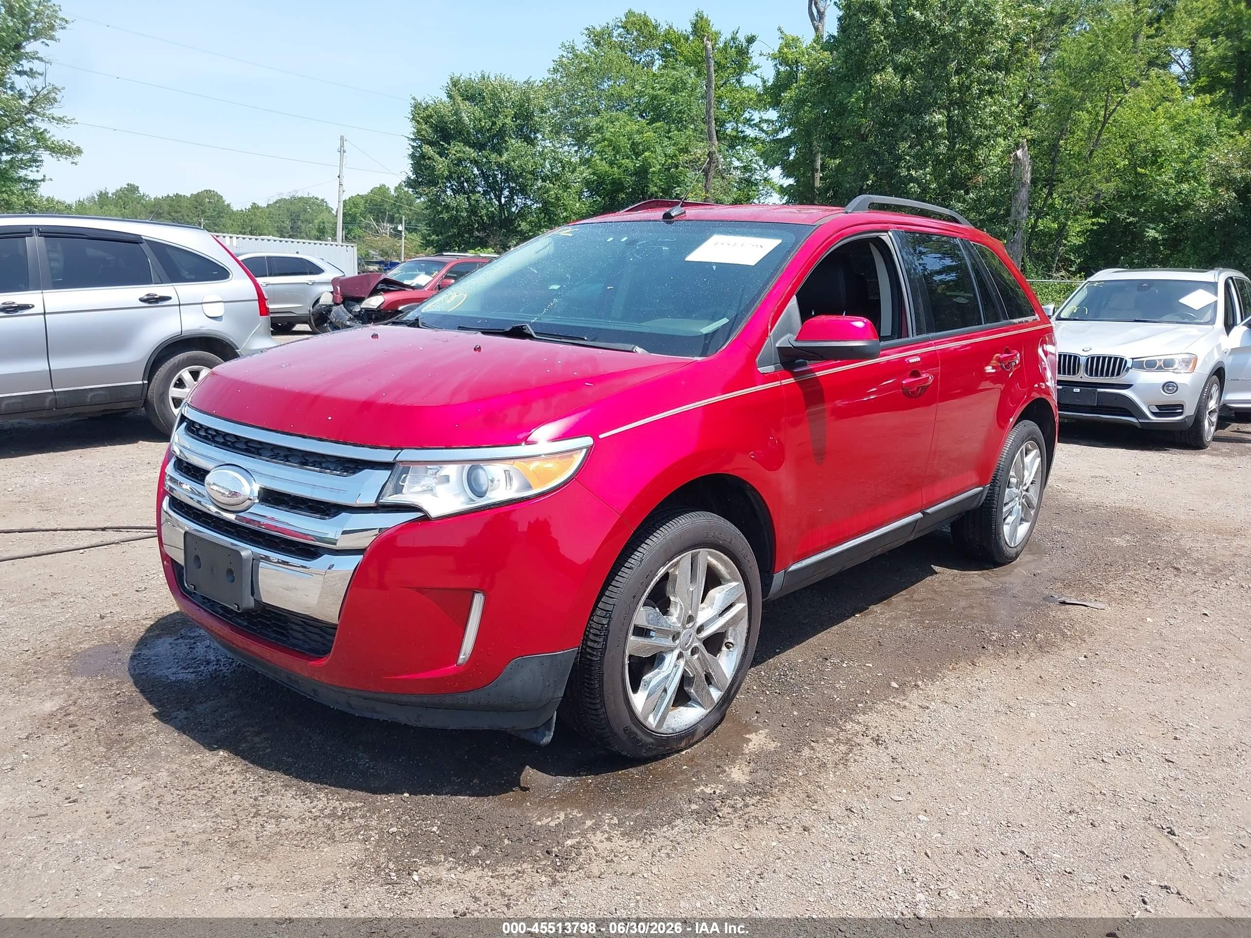 2012 Ford Edge Sel Red vin: 2FMDK3JC4CBA67267