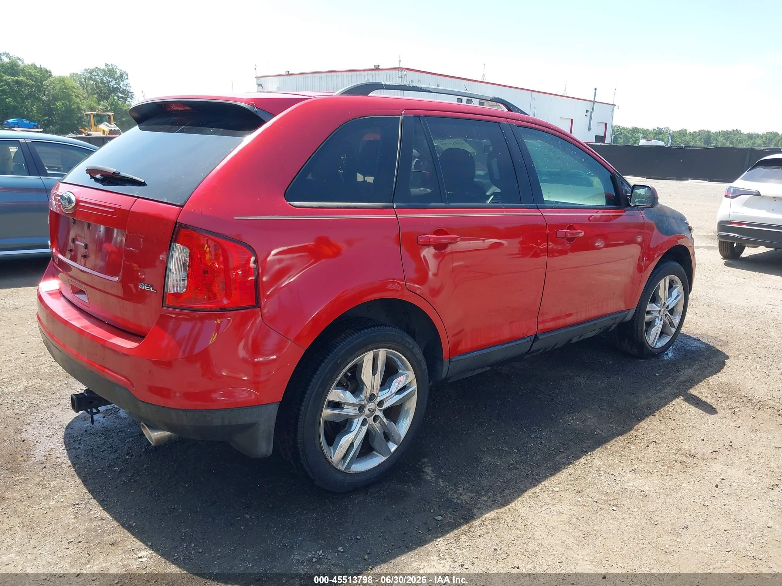 2012 Ford Edge Sel Red vin: 2FMDK3JC4CBA67267