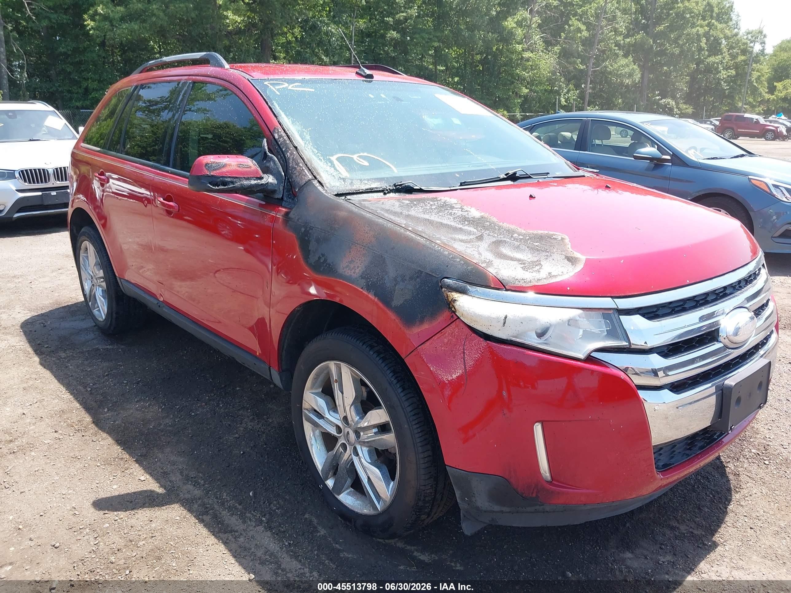 2012 Ford Edge Sel Red vin: 2FMDK3JC4CBA67267