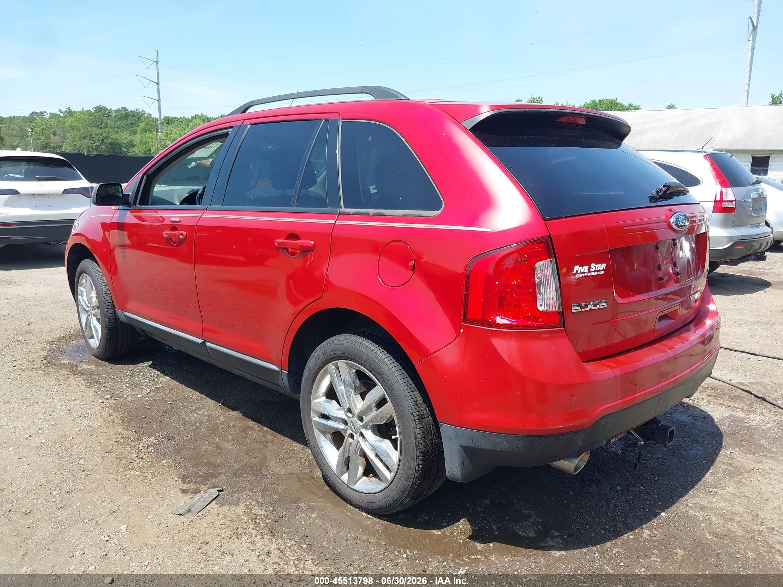 2012 Ford Edge Sel Red vin: 2FMDK3JC4CBA67267