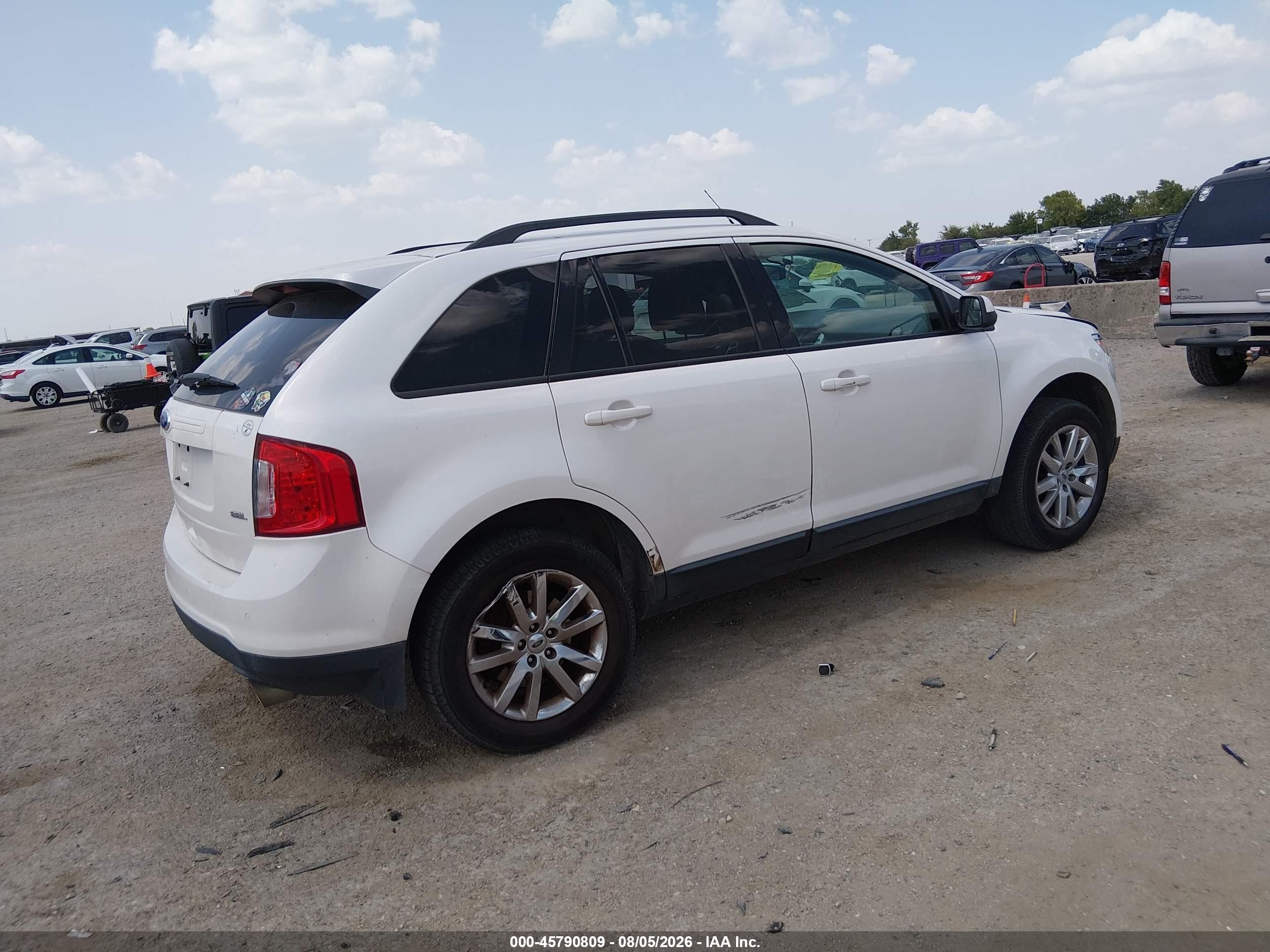 2012 Ford Edge Sel White vin: 2FMDK3JC4CBA69259