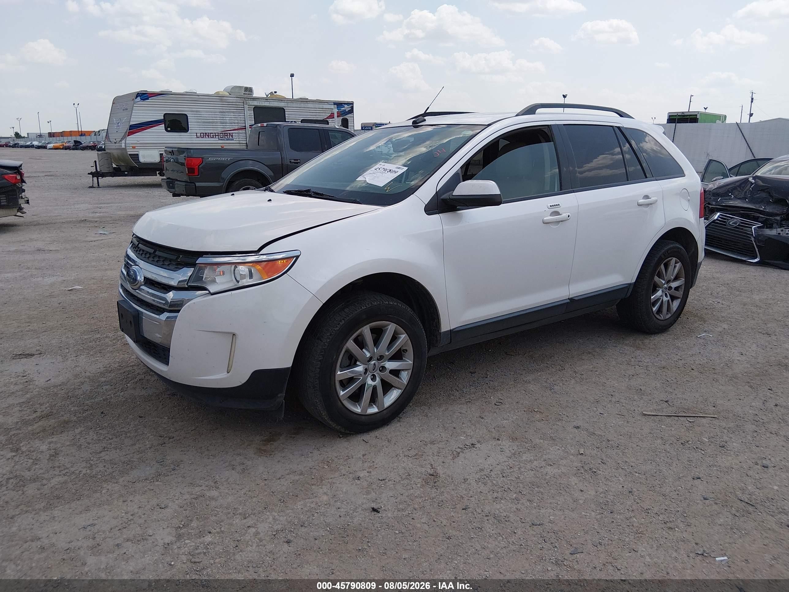 2012 Ford Edge Sel White vin: 2FMDK3JC4CBA69259