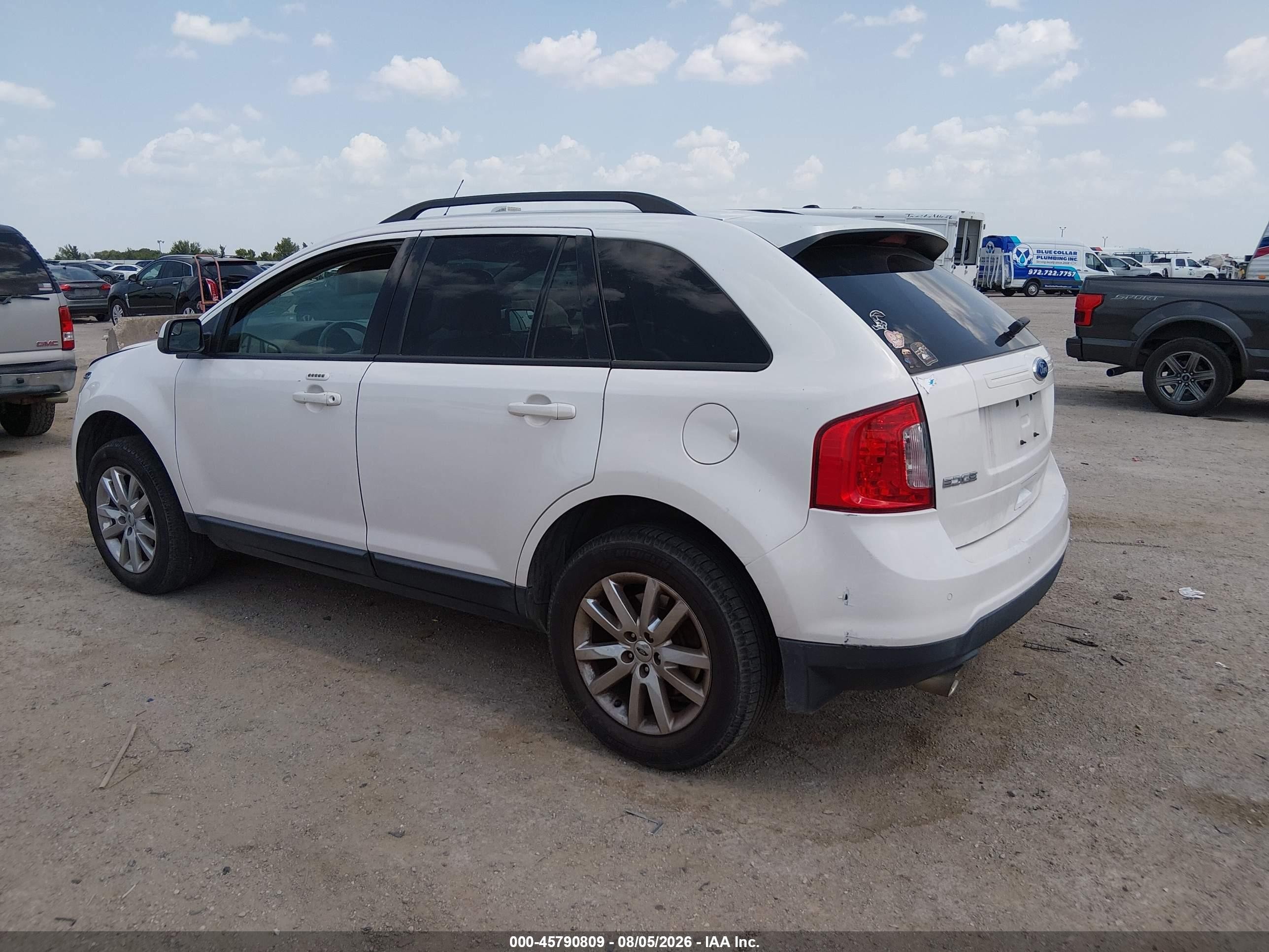 2012 Ford Edge Sel White vin: 2FMDK3JC4CBA69259