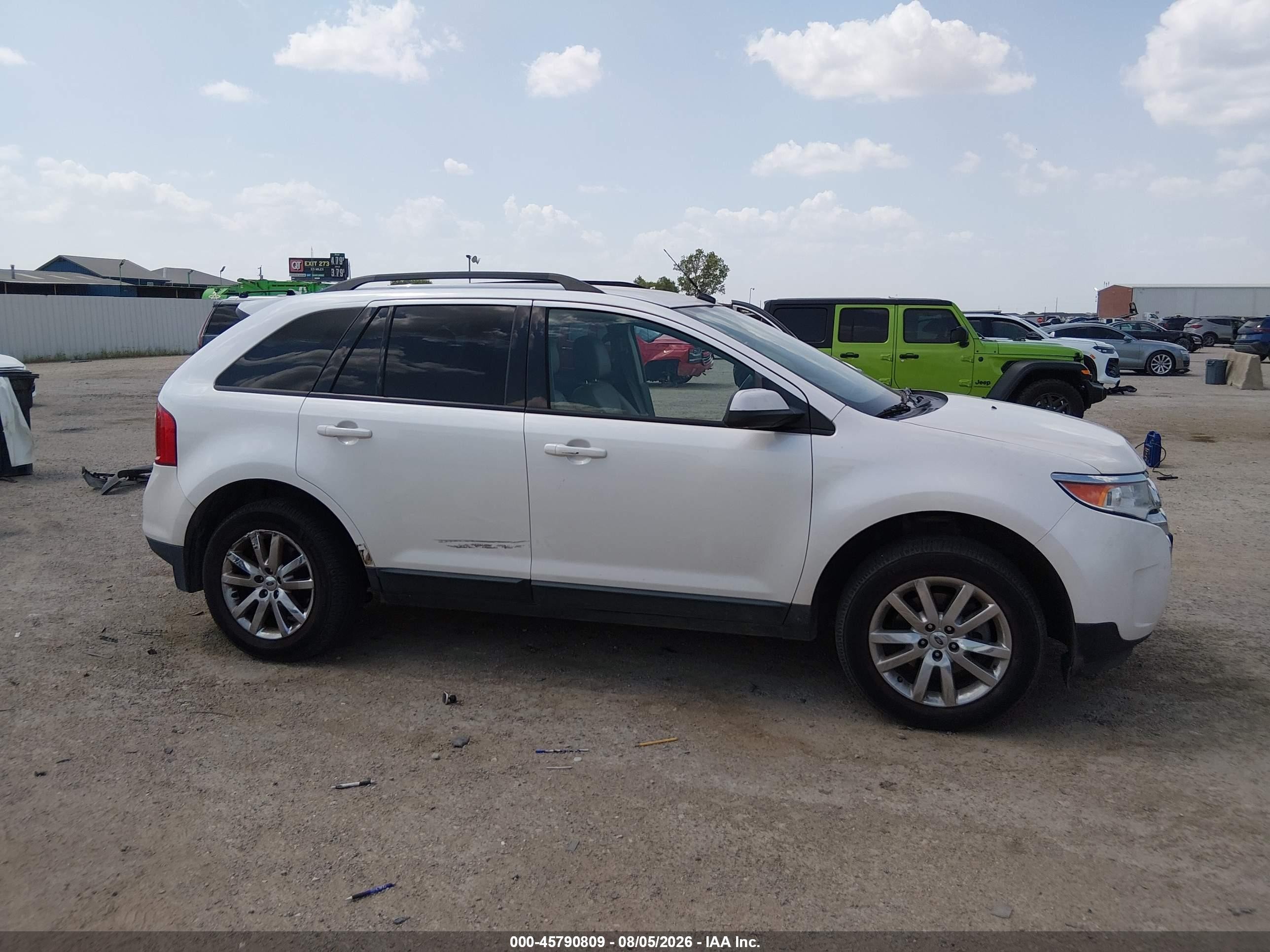 2012 Ford Edge Sel White vin: 2FMDK3JC4CBA69259