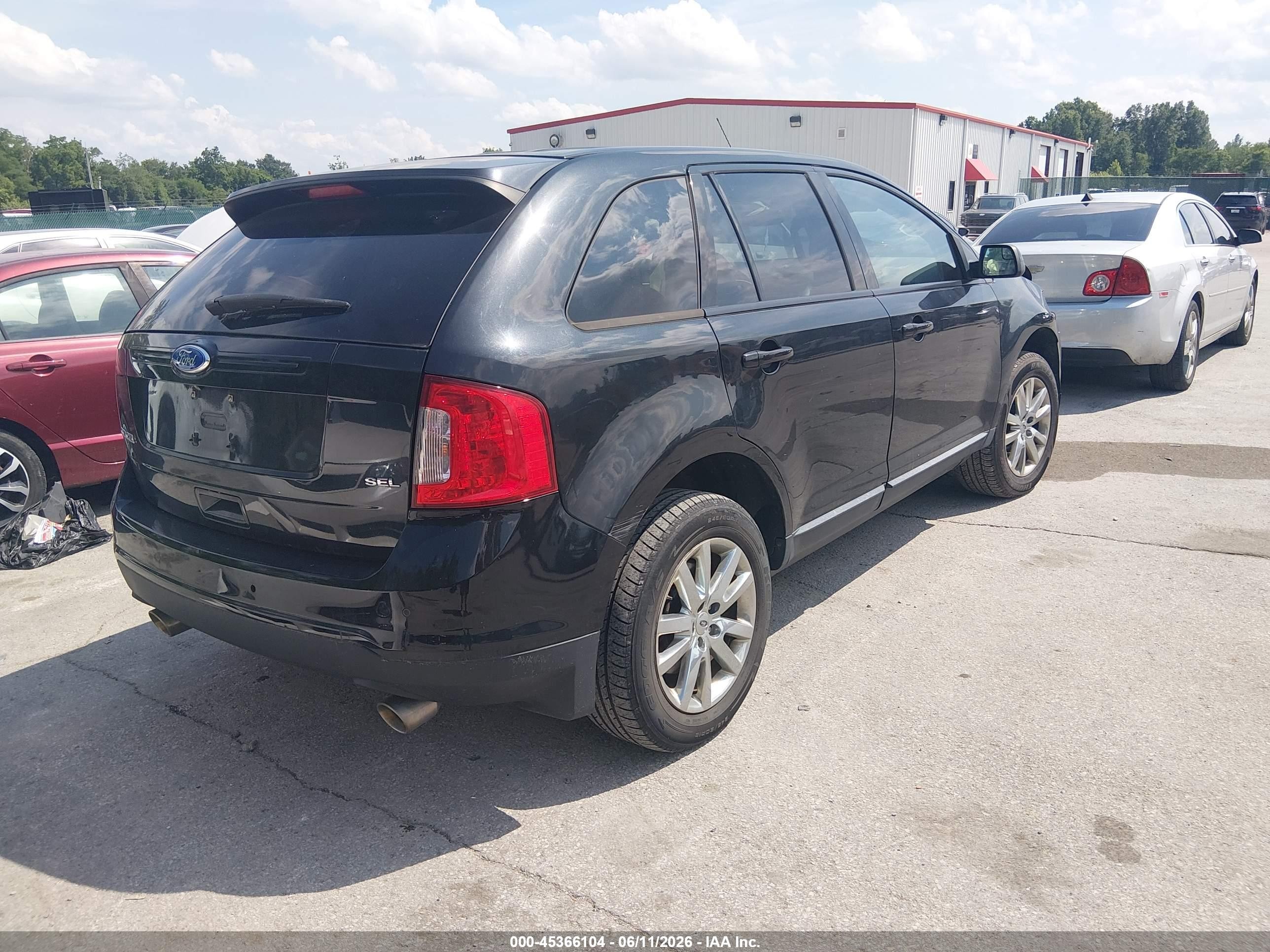 2012 Ford Edge Sel Black vin: 2FMDK3JC4CBA79760