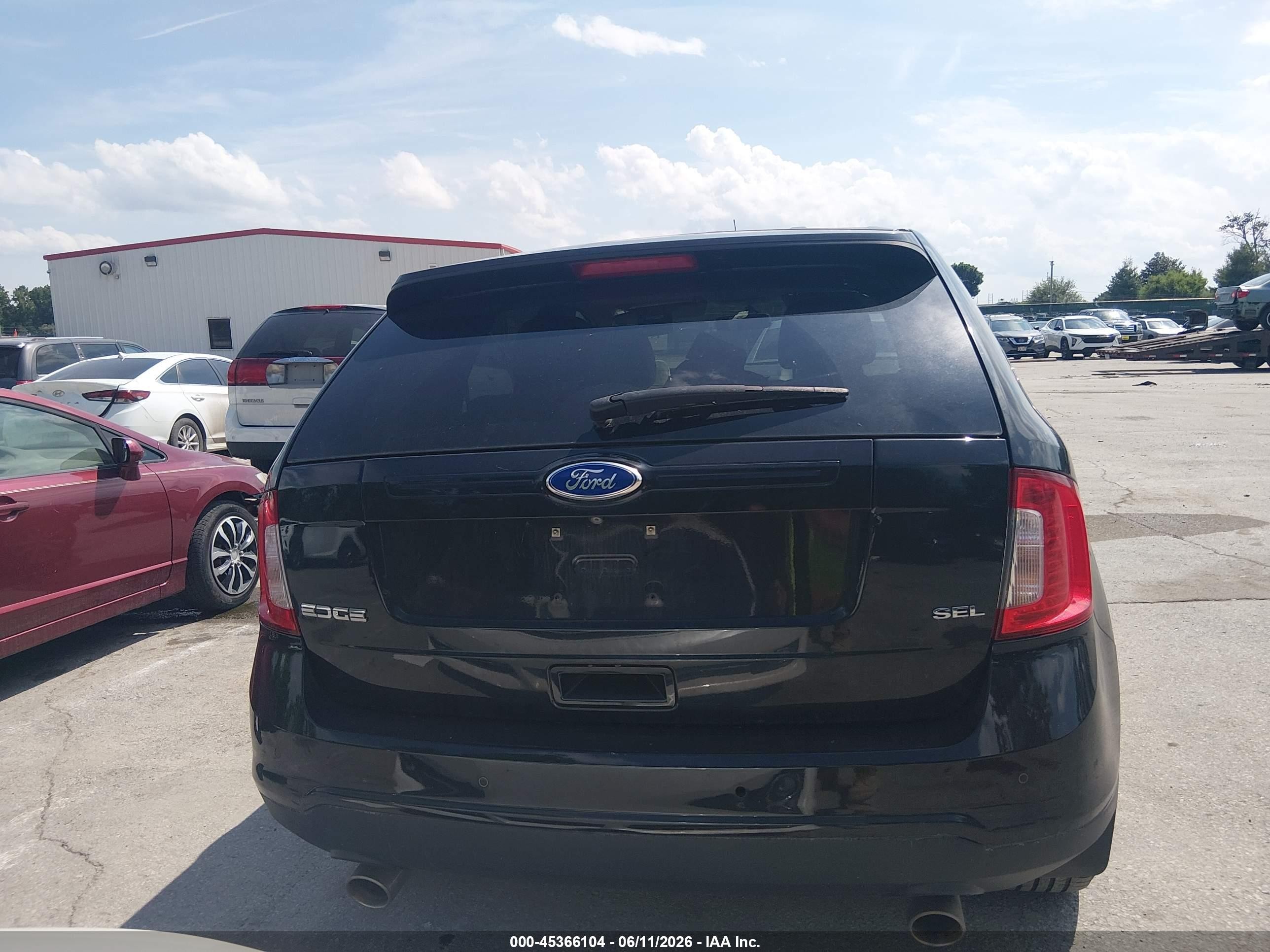 2012 Ford Edge Sel Black vin: 2FMDK3JC4CBA79760